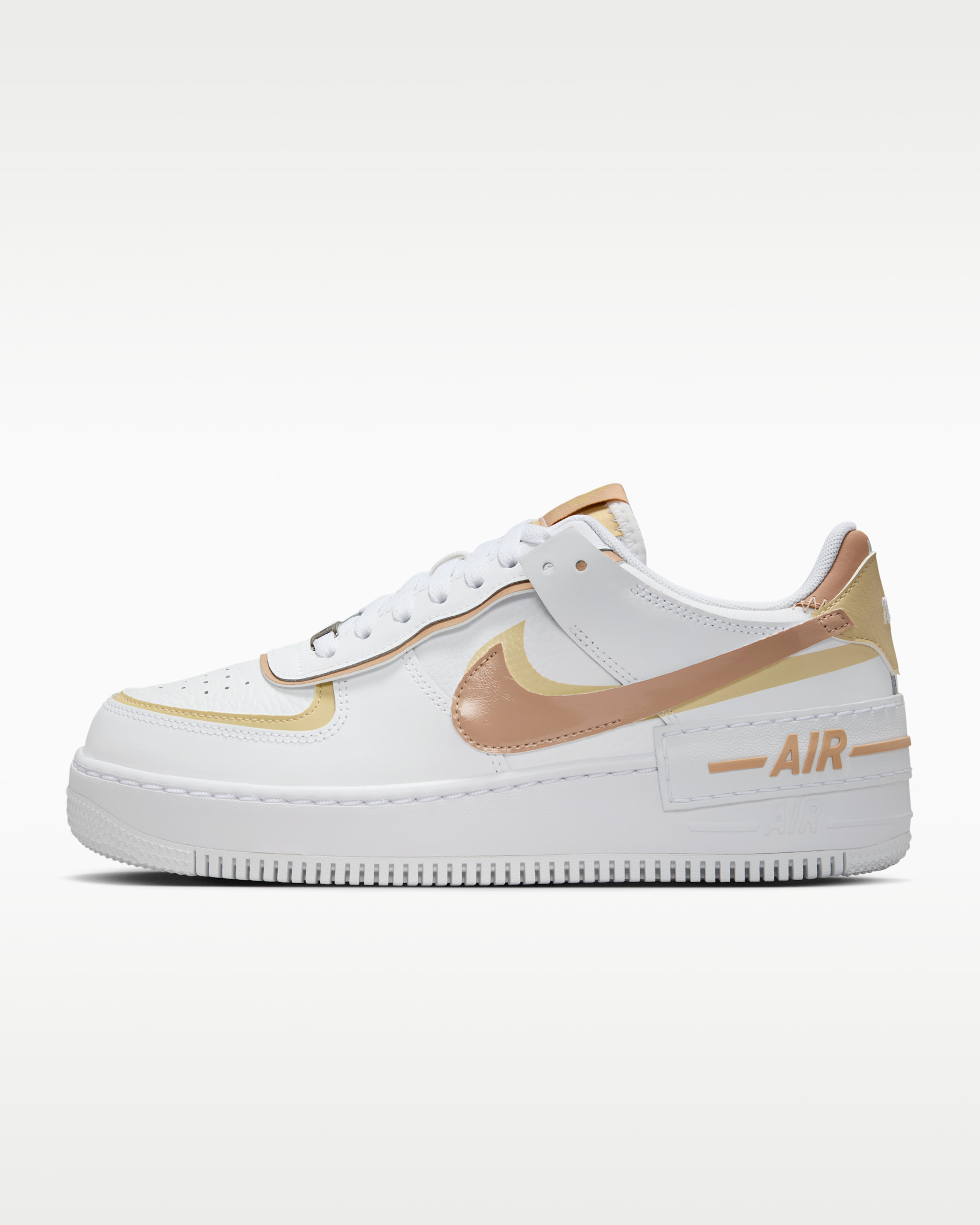 Nike Air Force 1 Shadow Women's Shoes - White/Team Gold/White/Hemp