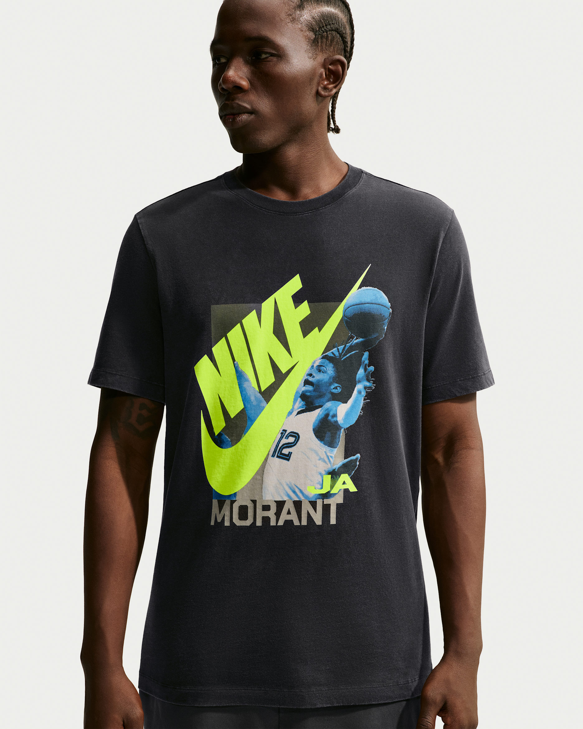 T-shirt de basquetebol Ja para homem - Preto