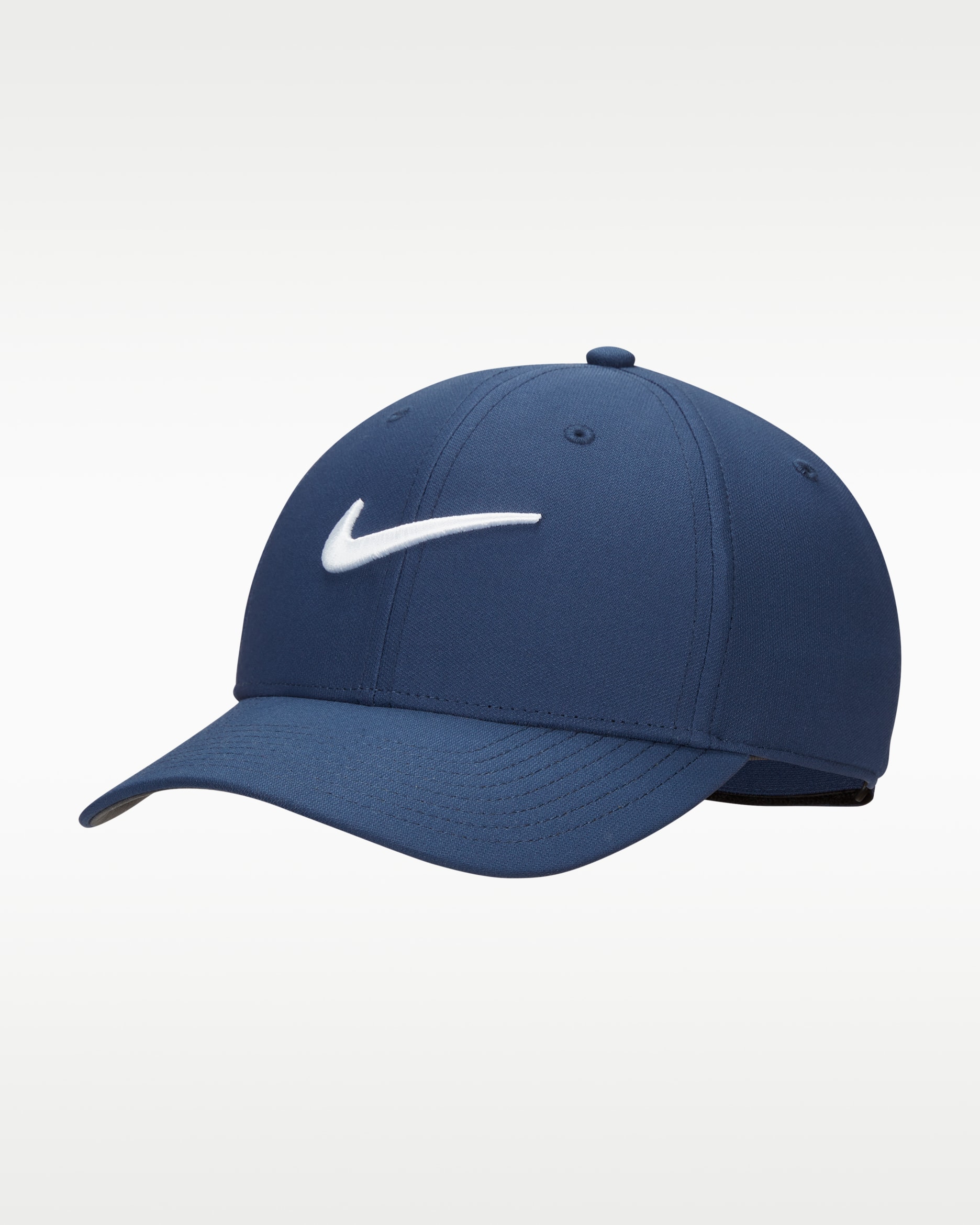 Σταθερό καπέλο jockey με σχέδιο Swoosh Nike Dri-FIT Club - Midnight Navy/Λευκό