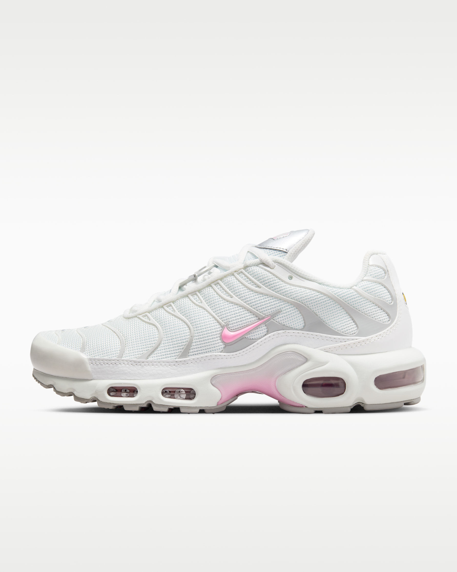 Nike Air Max Plus Kadın Ayakkabısı - Summit White/Grey Fog/Metallic Silver/Pink Rise