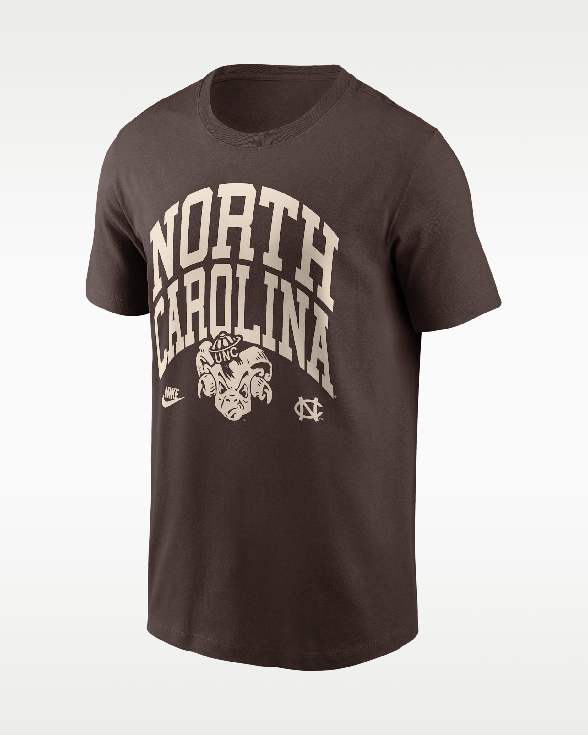 Playera universitaria Nike para hombre North Carolina Bold - Marrón