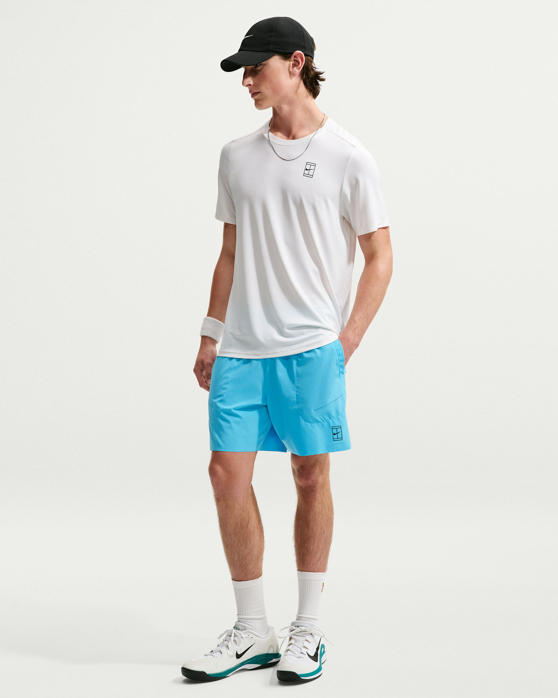 NikeCourt Advantage Men's Dri-FIT 6" Tennis Shorts - Baltic Blue/Black