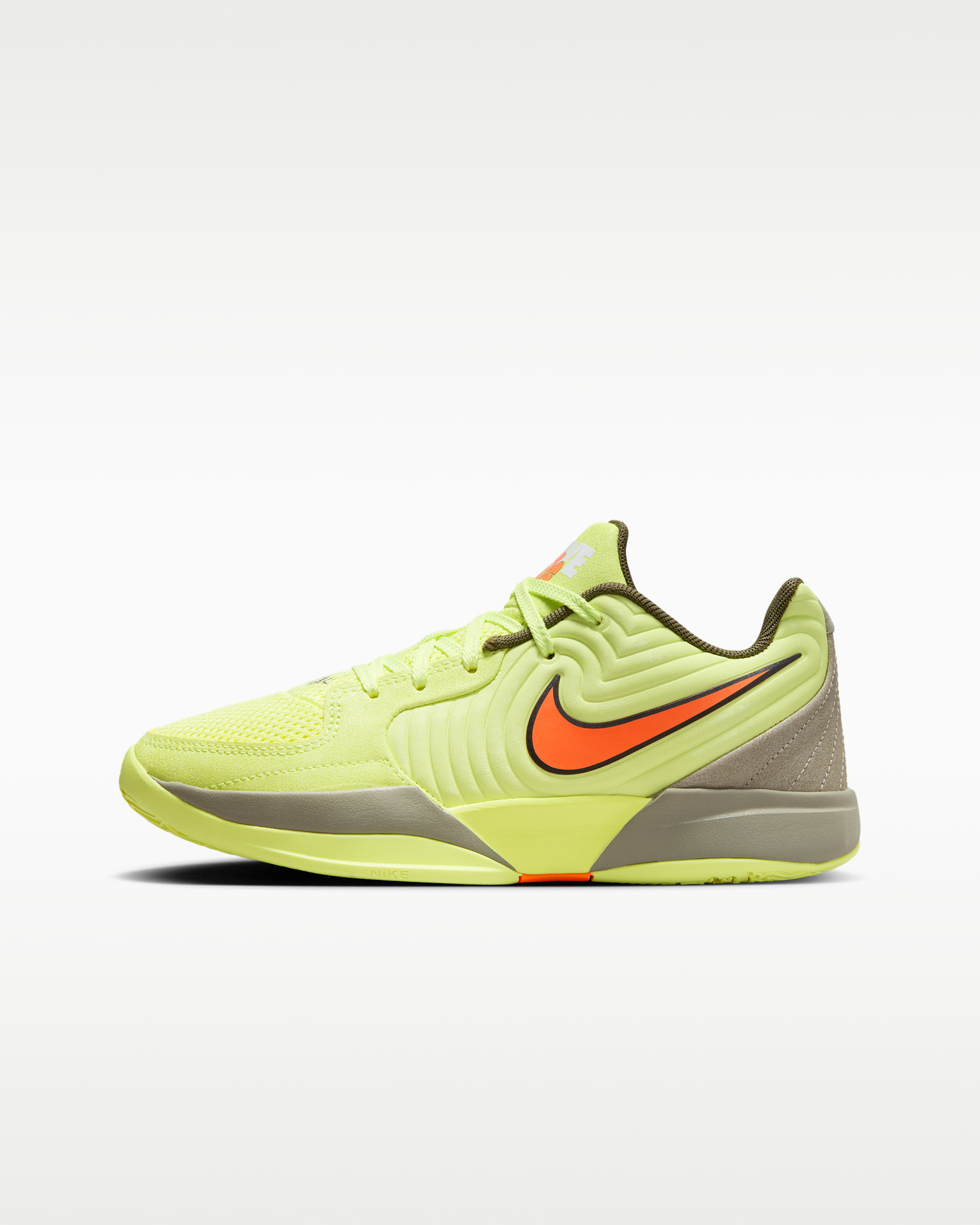 Tenis de básquetbol para niños grandes Ja 2 - Toque de limón claro/Militar claro/Caqui militar/Naranja total