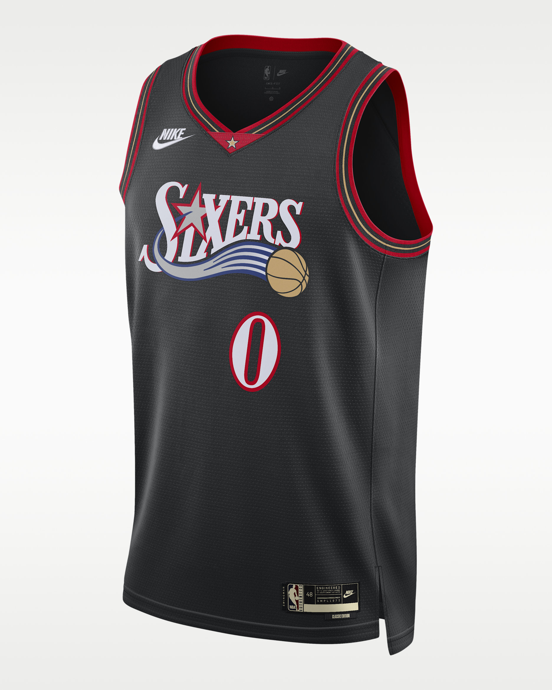 Maillot Nike Dri-FIT NBA Swingman Philadelphia 76ers 2025/26 Hardwood Classics pour homme - Noir