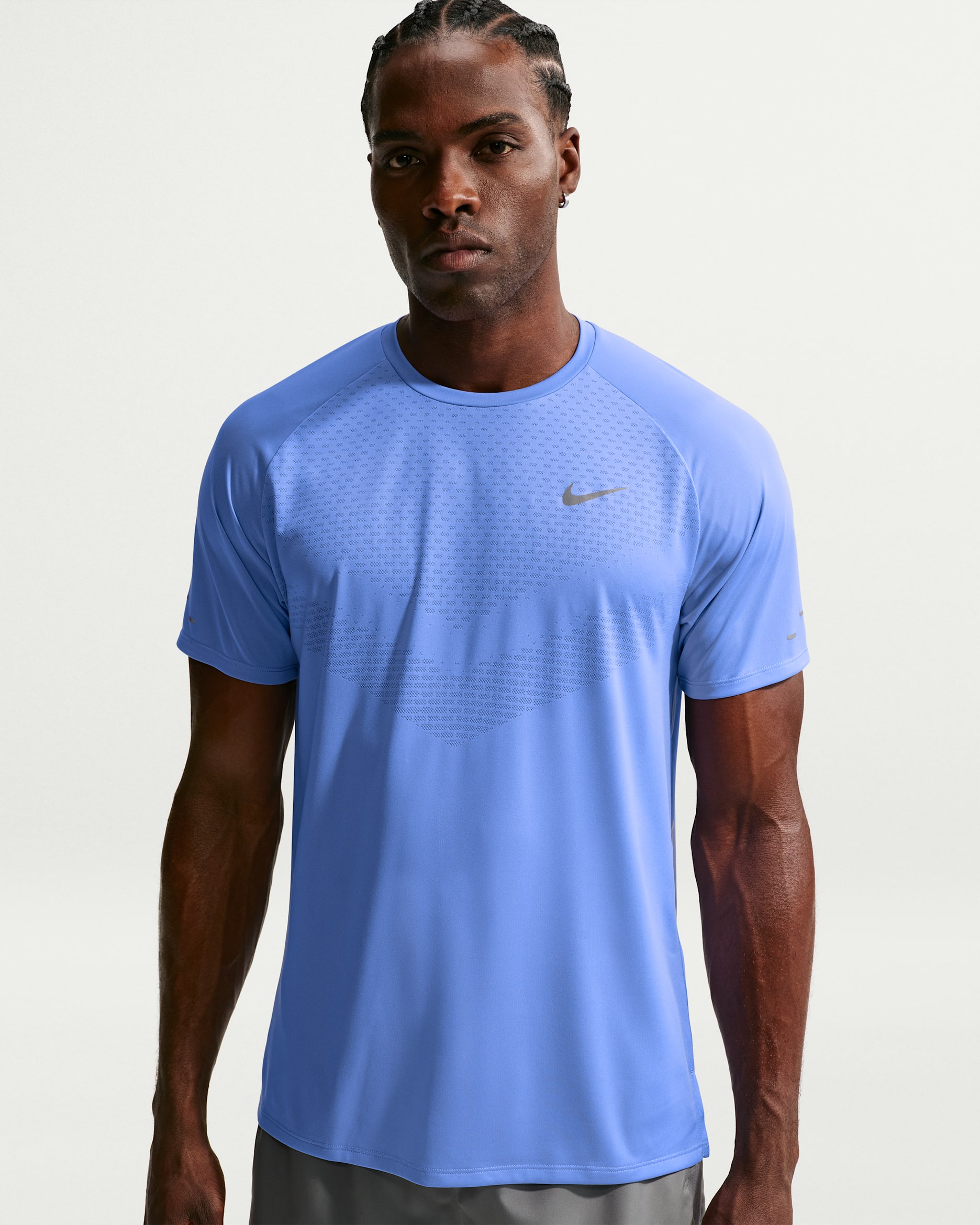 Męska koszulka z krótkim rękawem do biegania Dri-FIT ADV Nike Stride - Royal Pulse