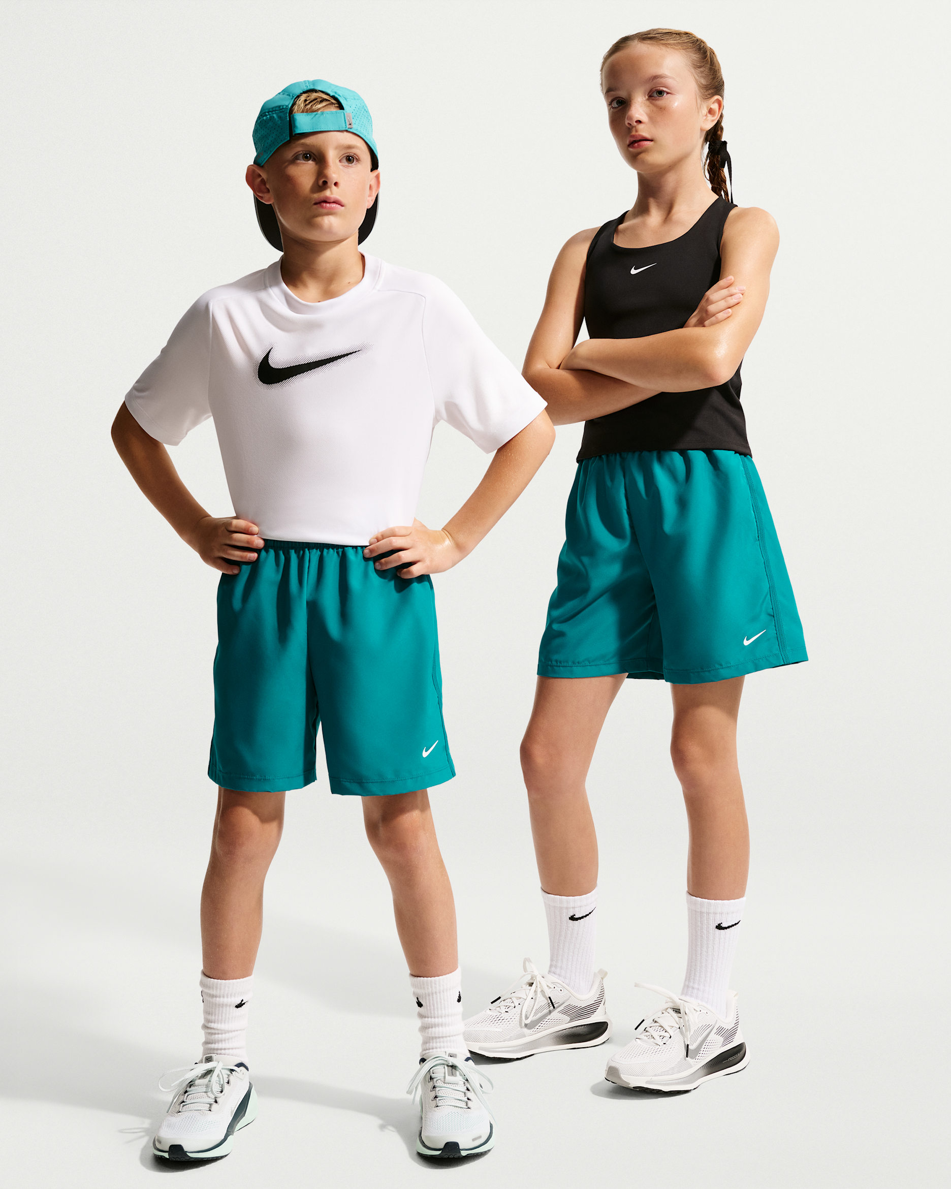 Short de training Dri-FIT Nike Multi pour ado - Bright Spruce/Blanc