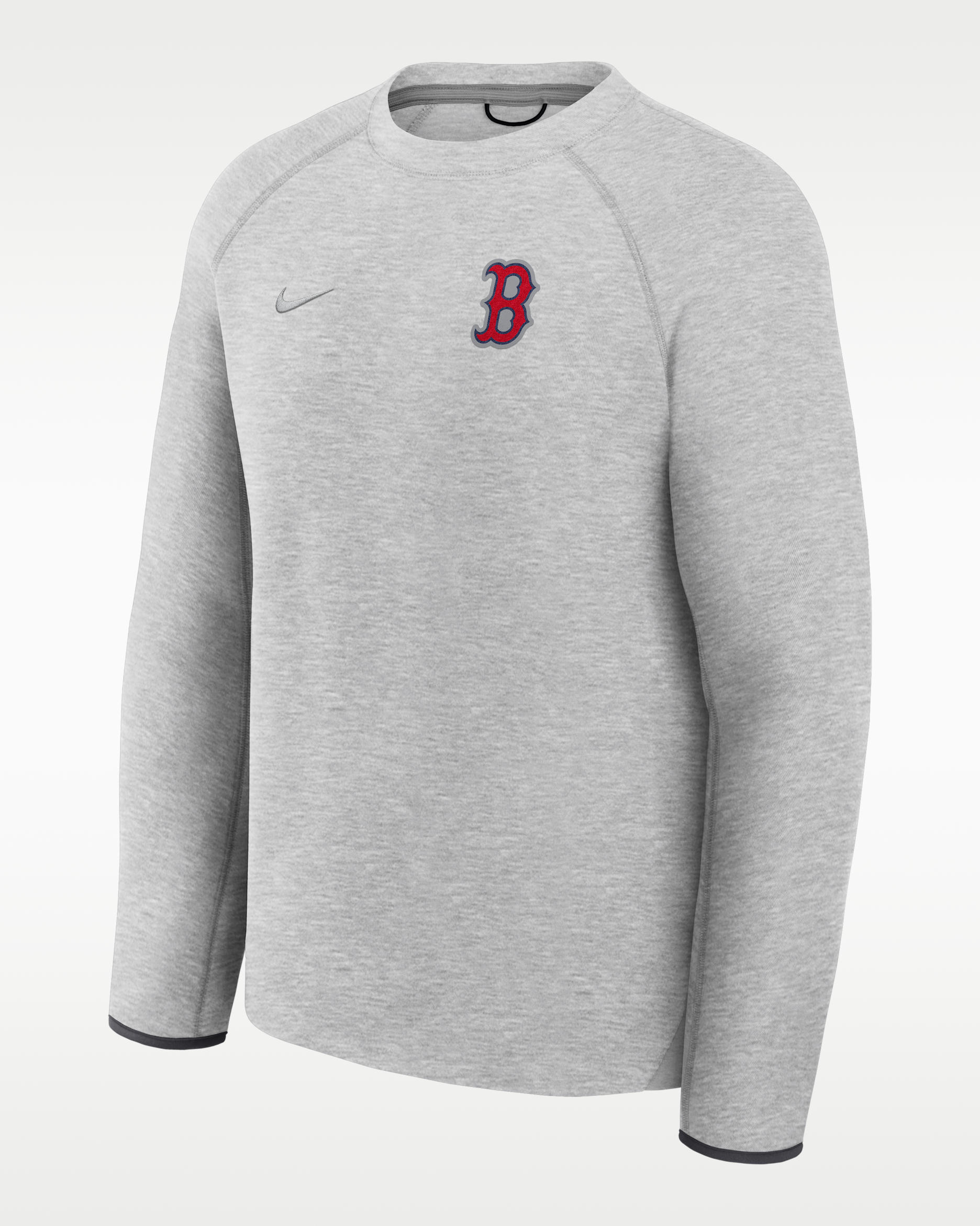 Boston Red Sox Tech Fleece Men's Nike MLB Pullover Crew - Charcoal Heather