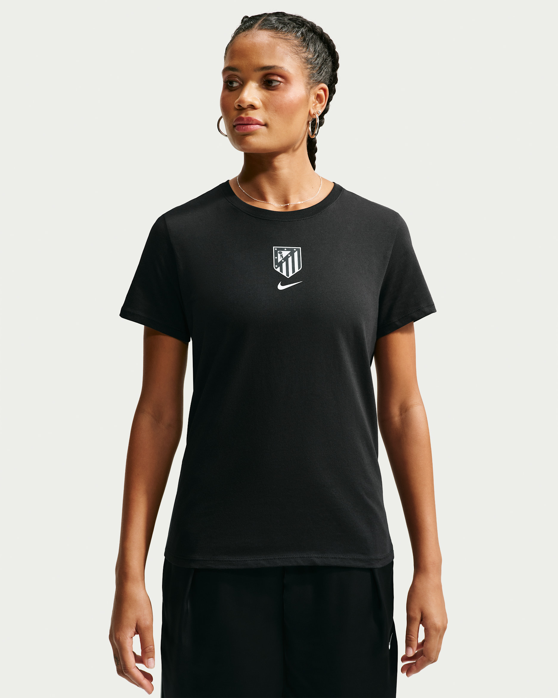 T-shirt Atlético de Madrid Nike Football för kvinnor - Svart