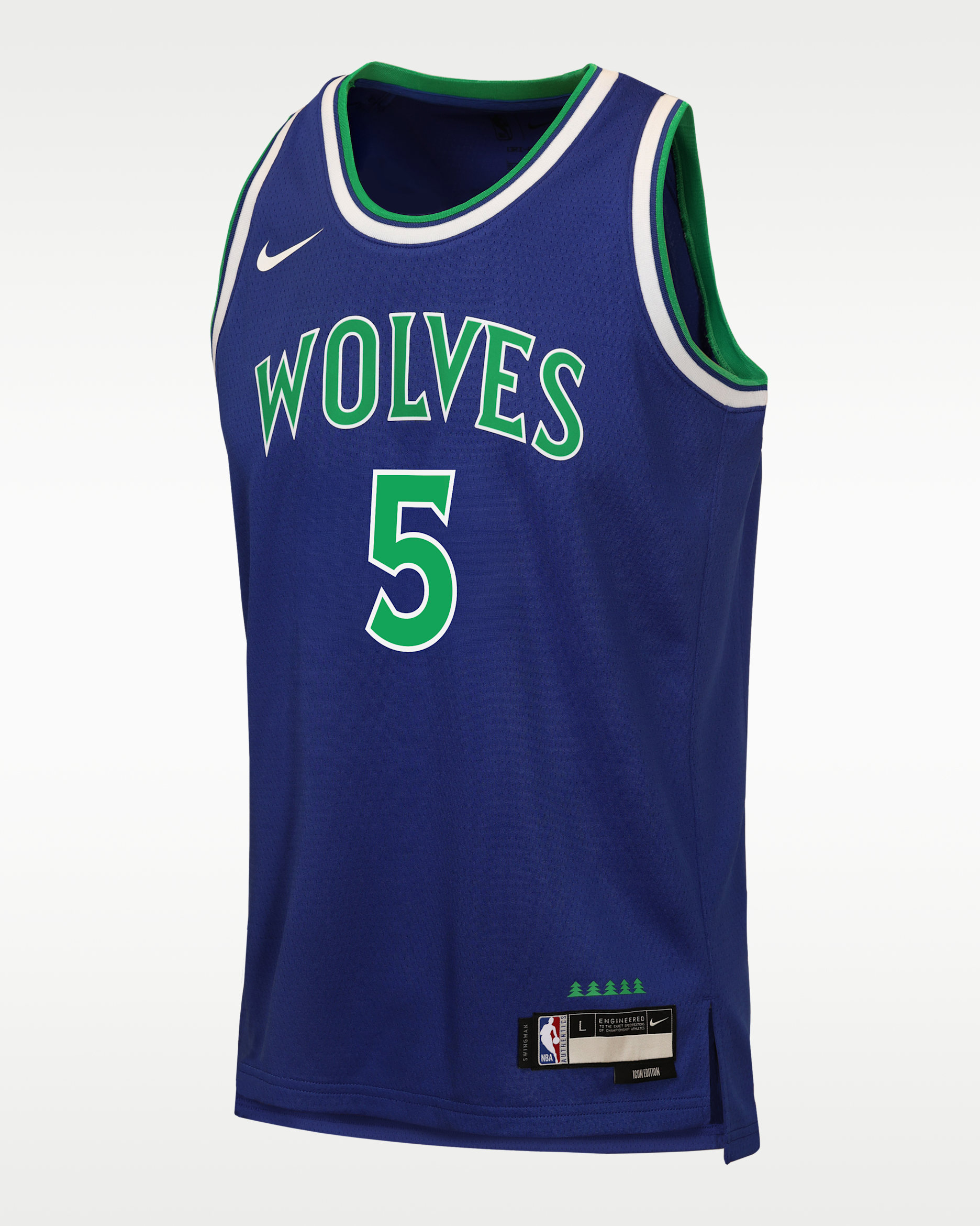 Anthony Edwards Minnesota Timberwolves Icon Edition Big Kids' Nike NBA Swingman Jersey - Rush Blue