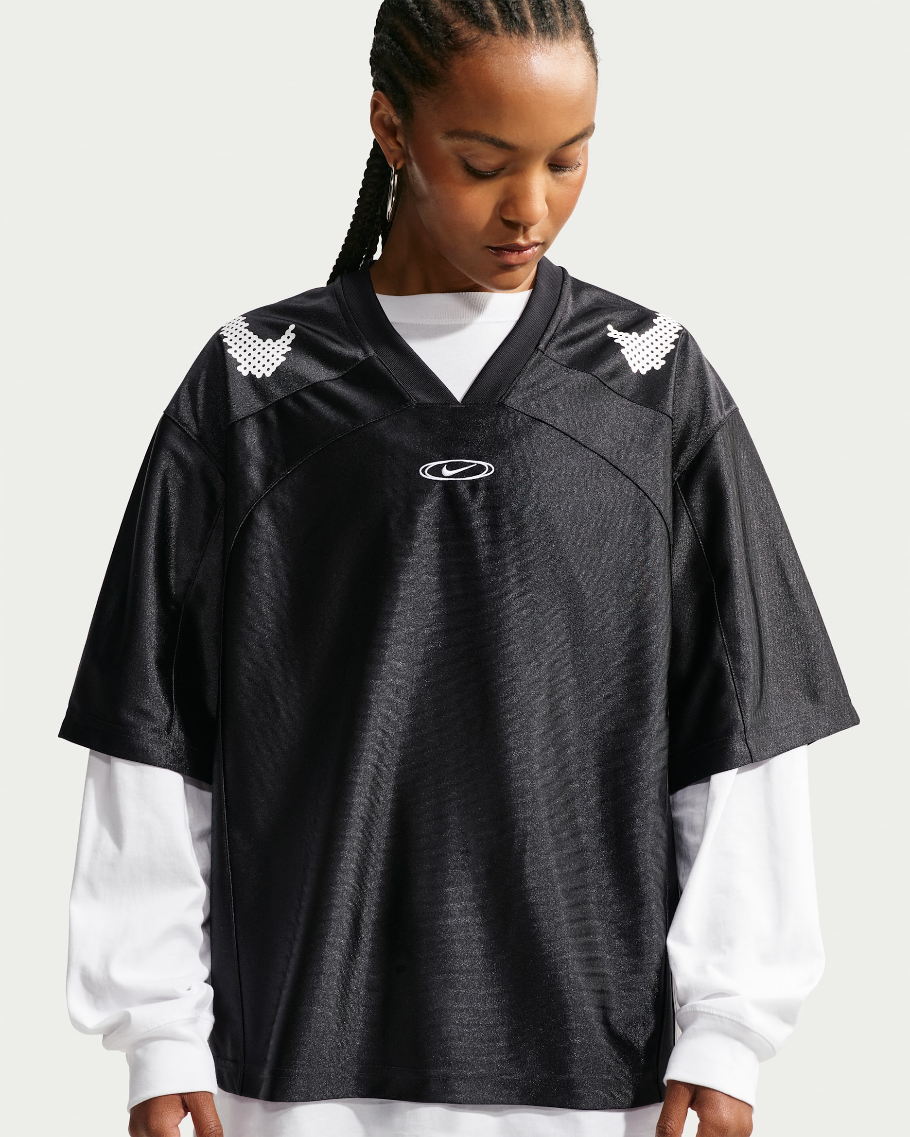 Nike Sportswear Women's Oversized Jersey - Black/Black/Black/White