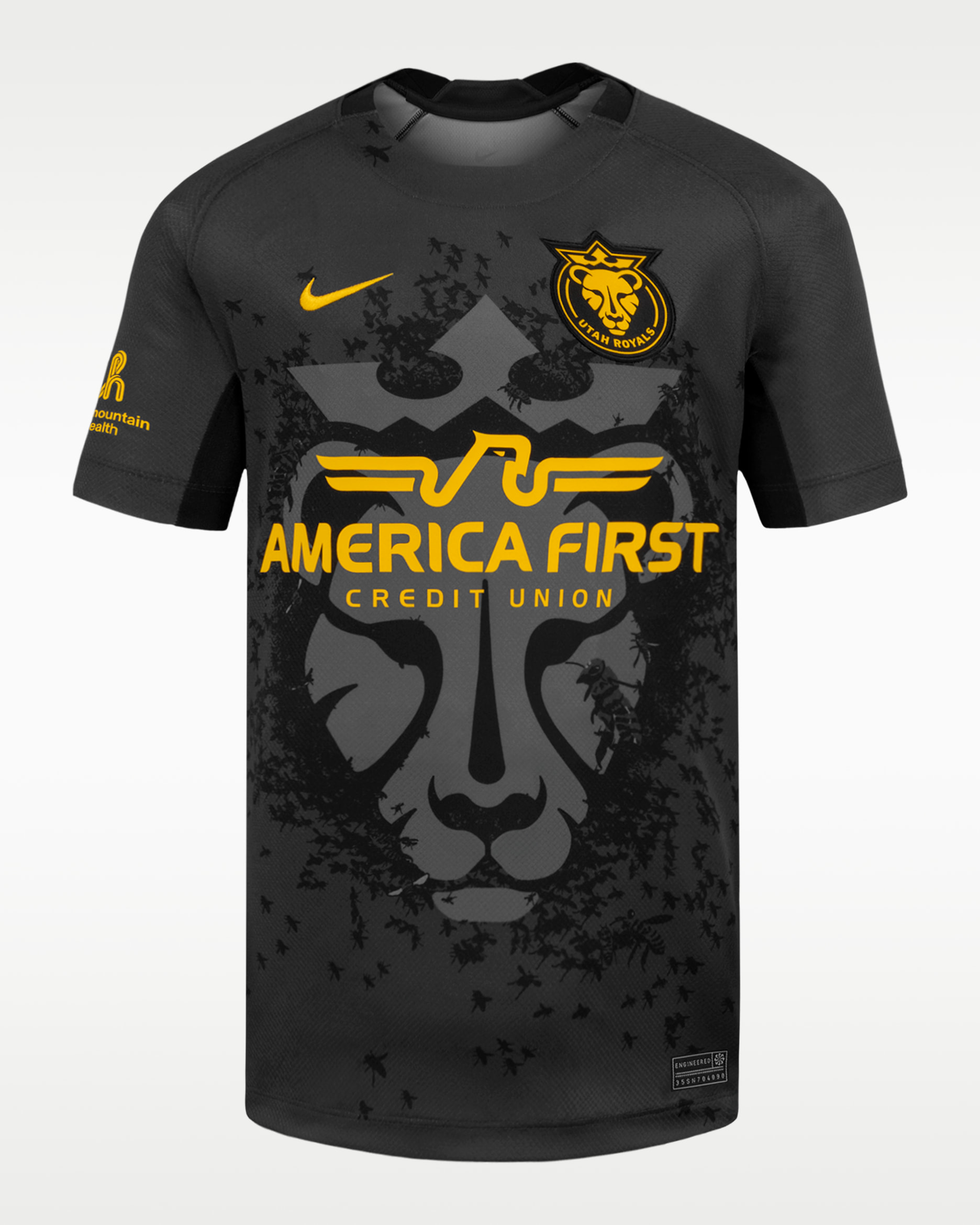 Utah Royals Stadium Away Big Kids' Nike Dri-FIT NWSL Replica Jersey - Anthracite