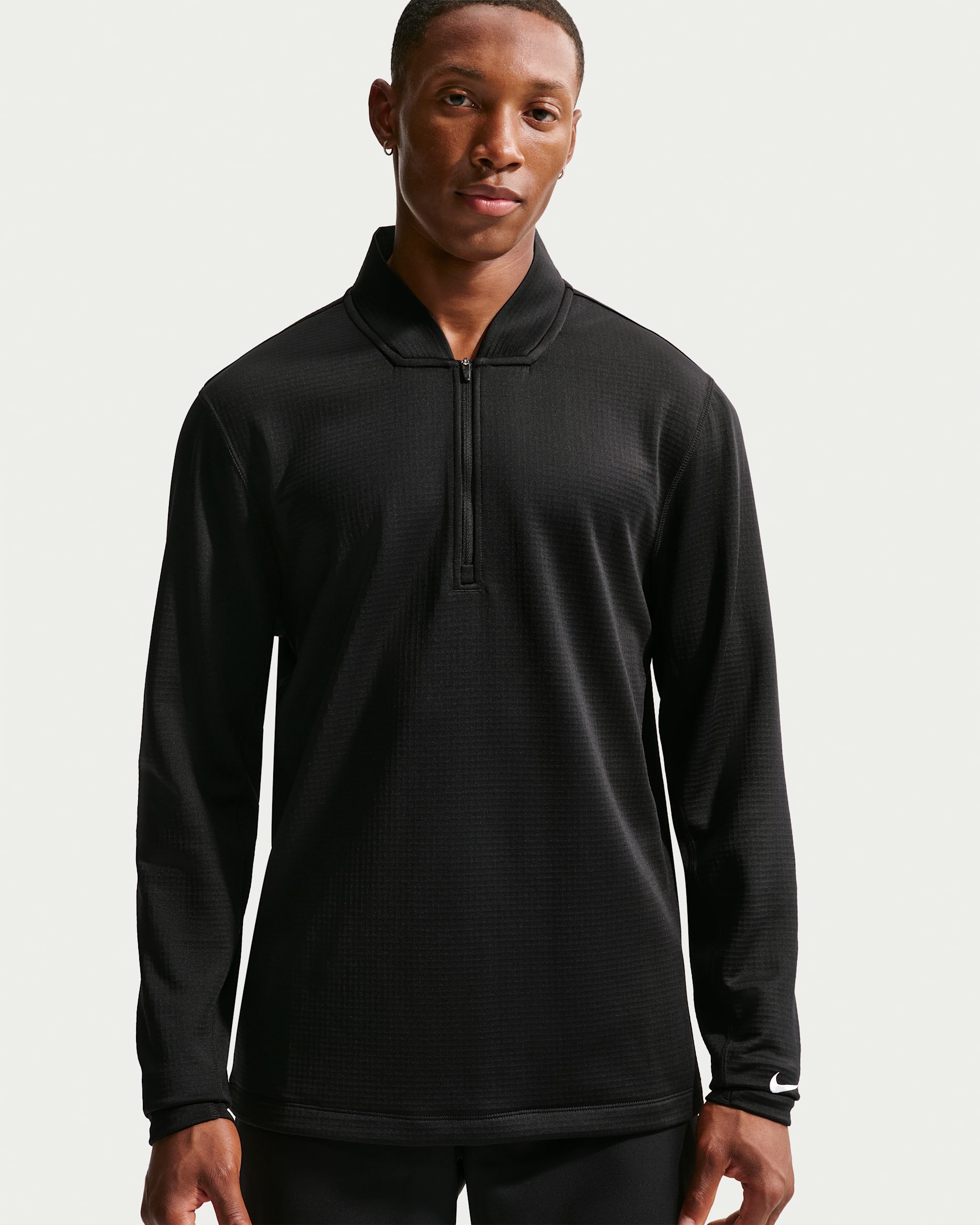 Nike Velocity Men's Therma-FIT 1/2-Zip Golf Top - Black/White