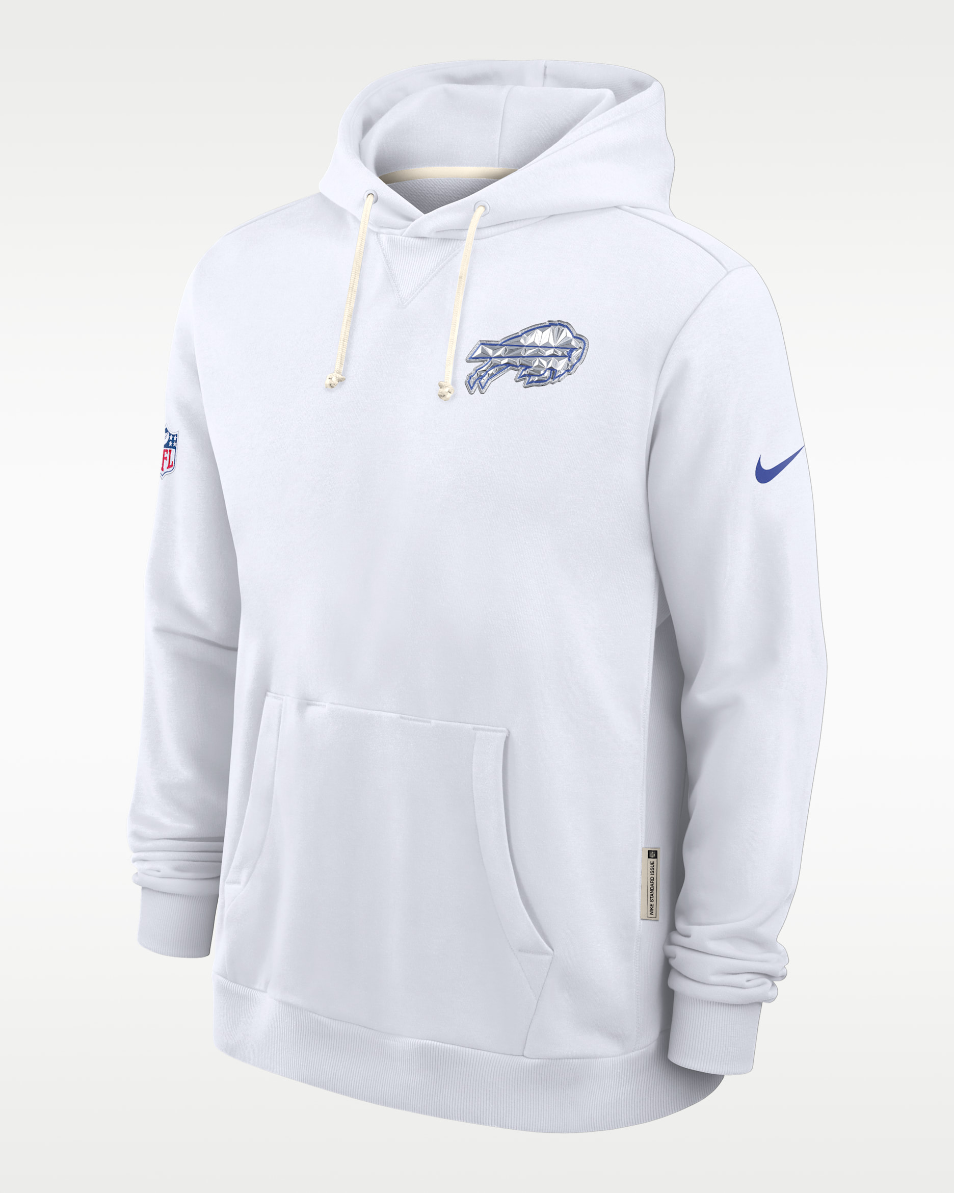 Sudadera con gorro sin cierre Nike Dri-FIT de la NFL para hombre Buffalo Bills Rivalries Collection Sideline Victory - Blanco