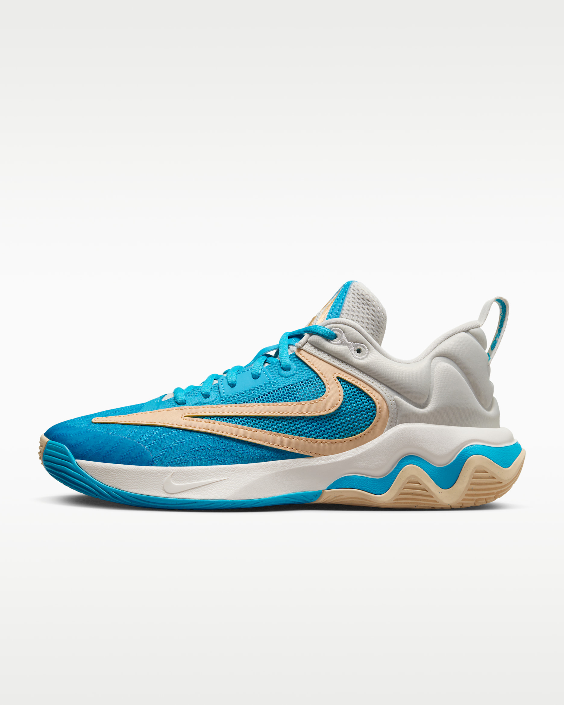 Calzado de básquetbol Giannis Immortality 3 "Nigeria x Greece" - Fantasma/Melocotón hielo/Azul relámpago