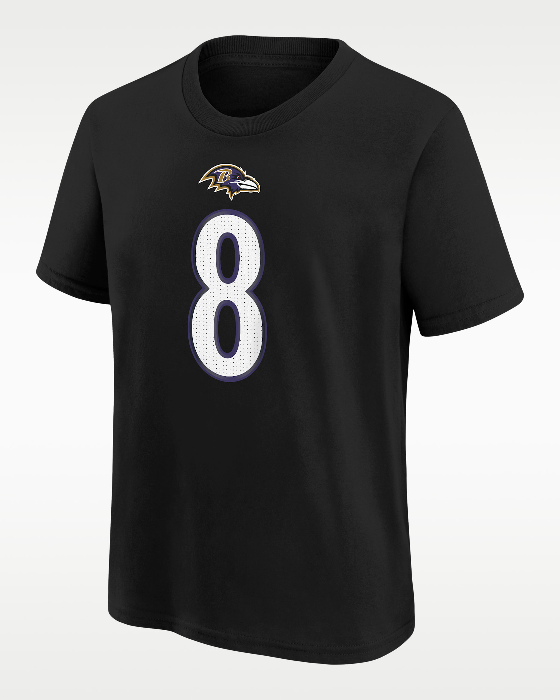 Lamar Jackson Baltimore Ravens Big Kids' Short-Sleeve T-Shirt - Black