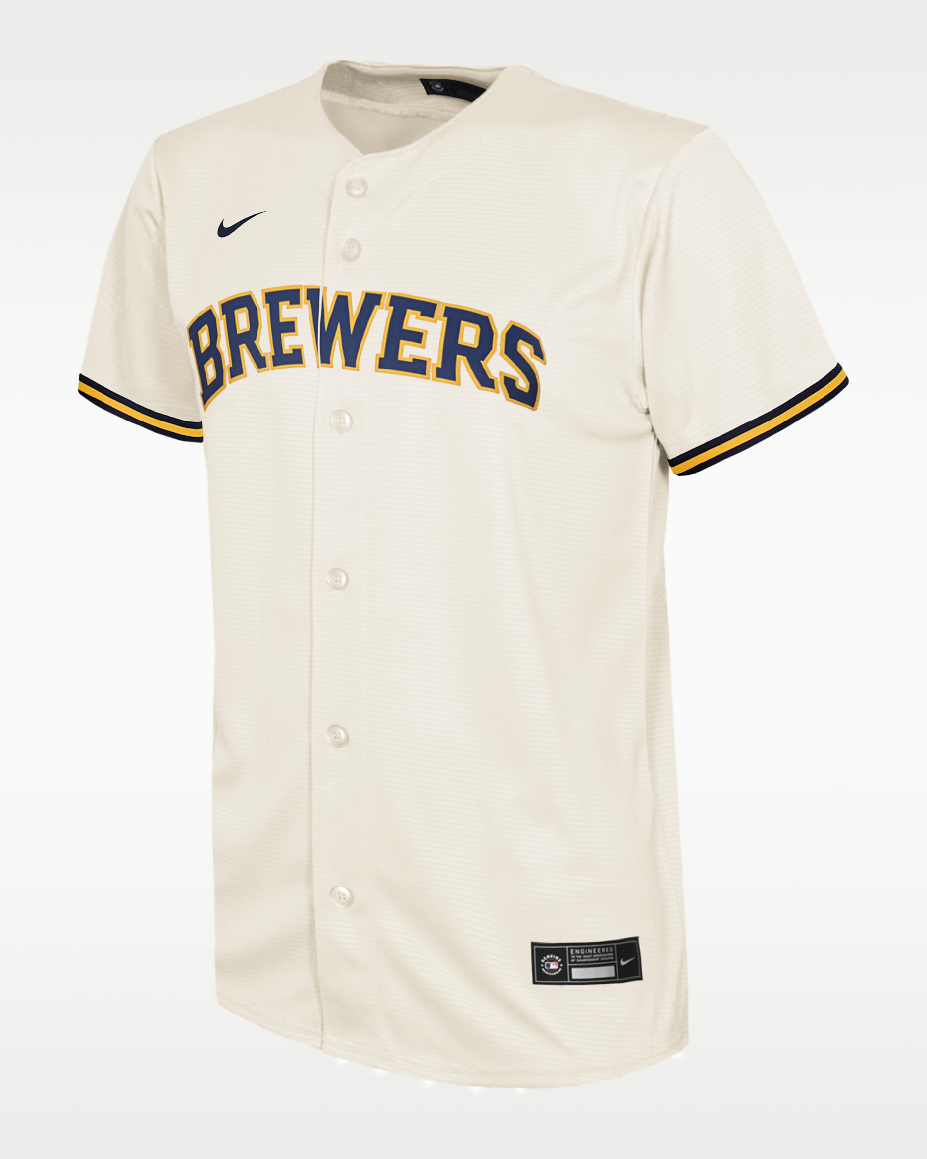 Christian Yelich Milwaukee Brewers Big Kids' Nike MLB Replica Jersey - Cream
