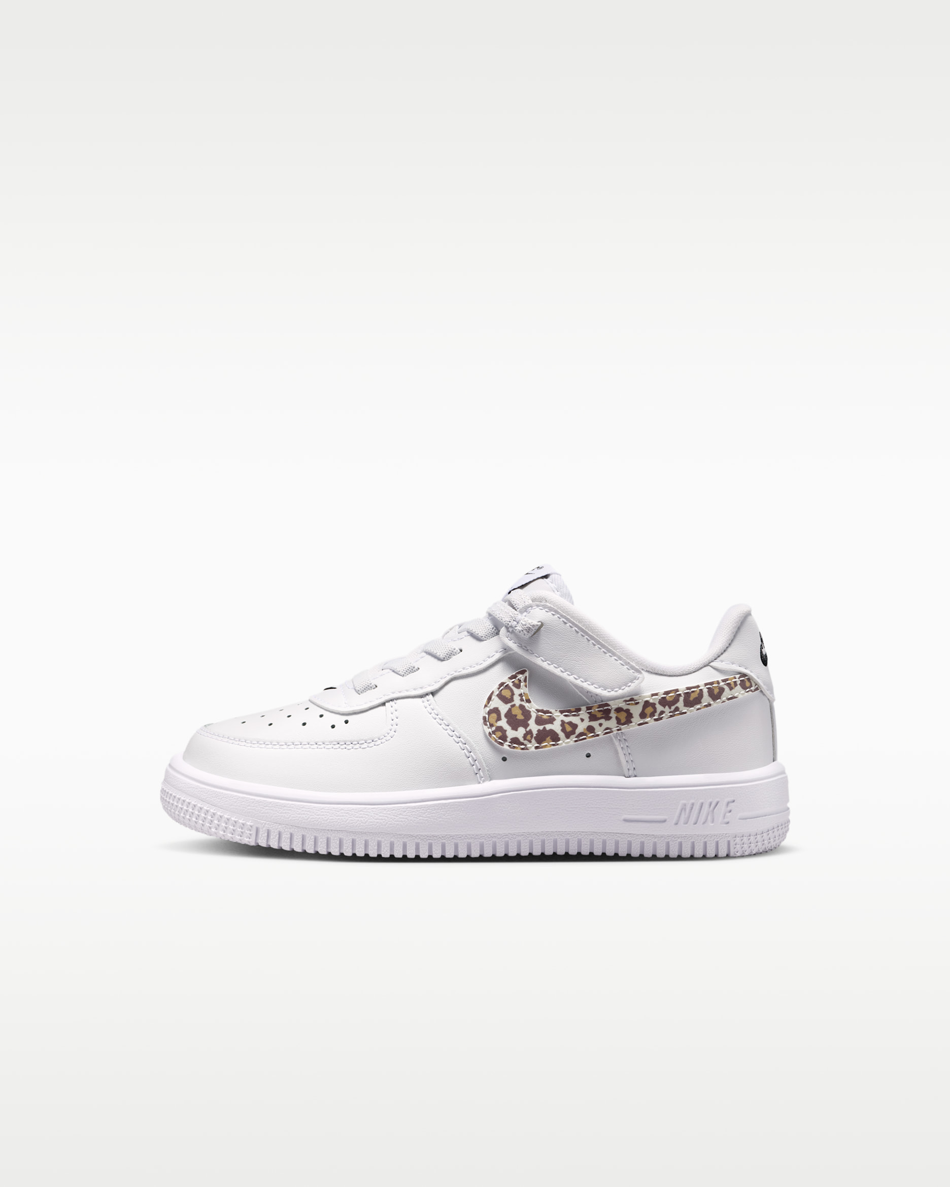 Nike Force 1 Low EasyOn Little Kids' Shoes - White/White/Black