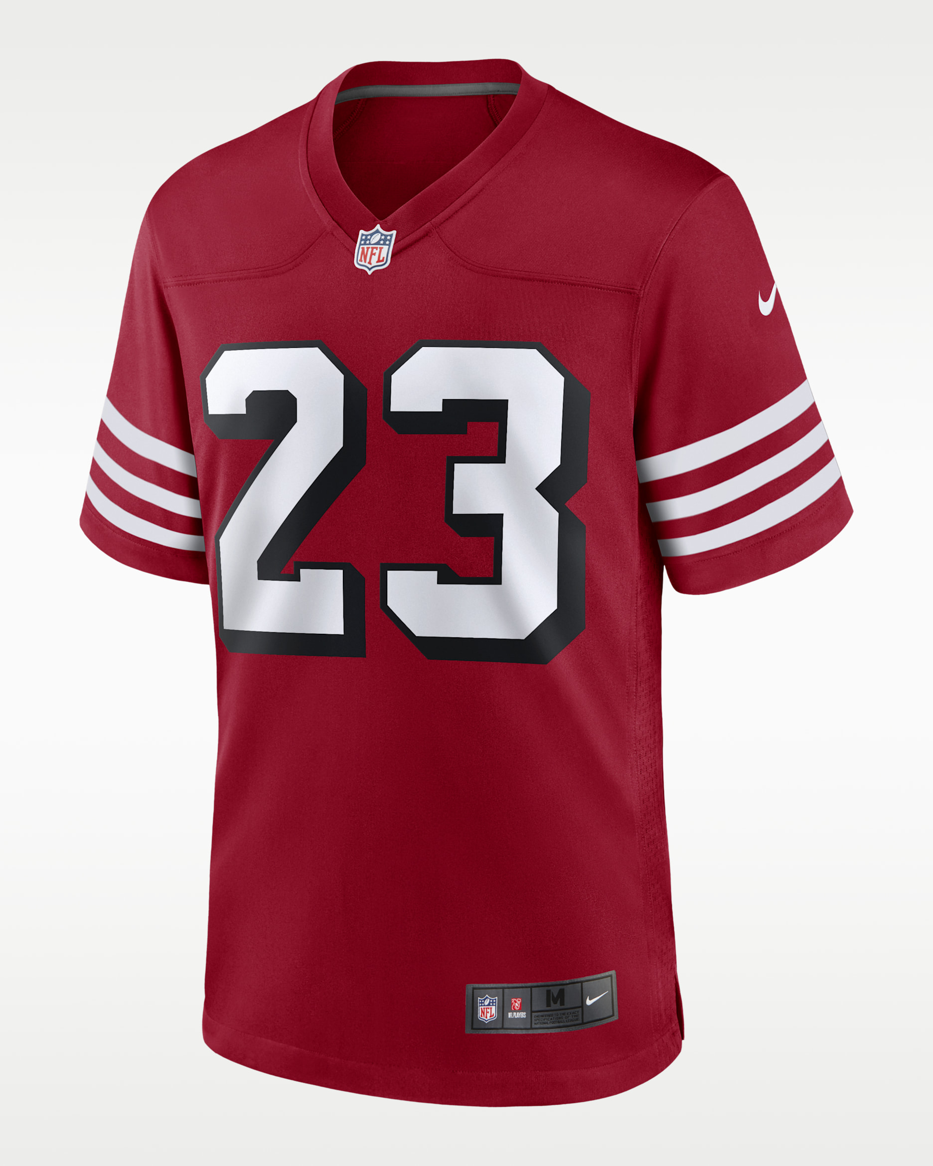 Jersey de futbol americano para hombre NFL San Francisco 49ers (Christian McCaffrey) - Rojo gimnasio