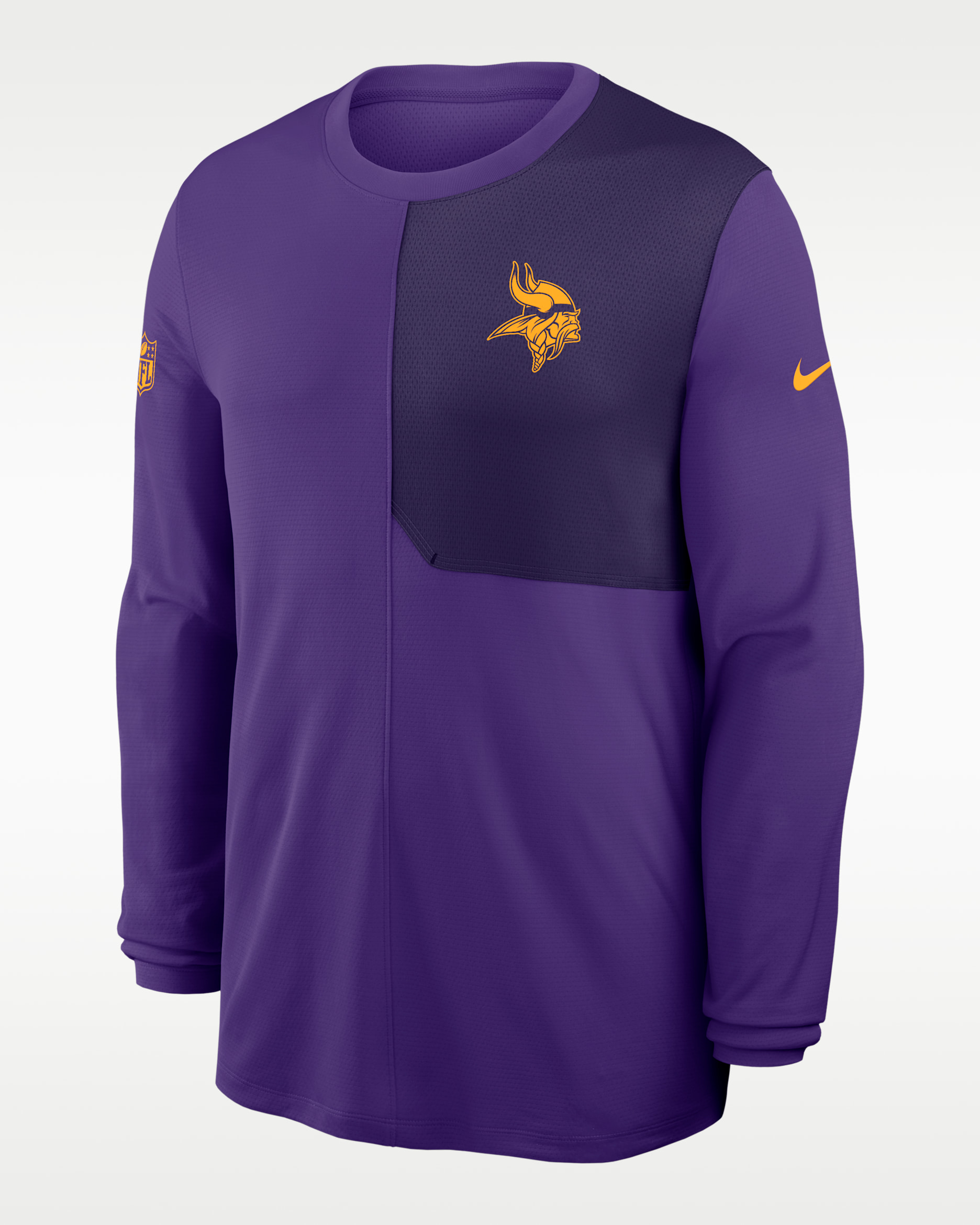 Minnesota Vikings Sideline Coach Men's Nike Dri-FIT NFL Long-Sleeve Top - Purple
