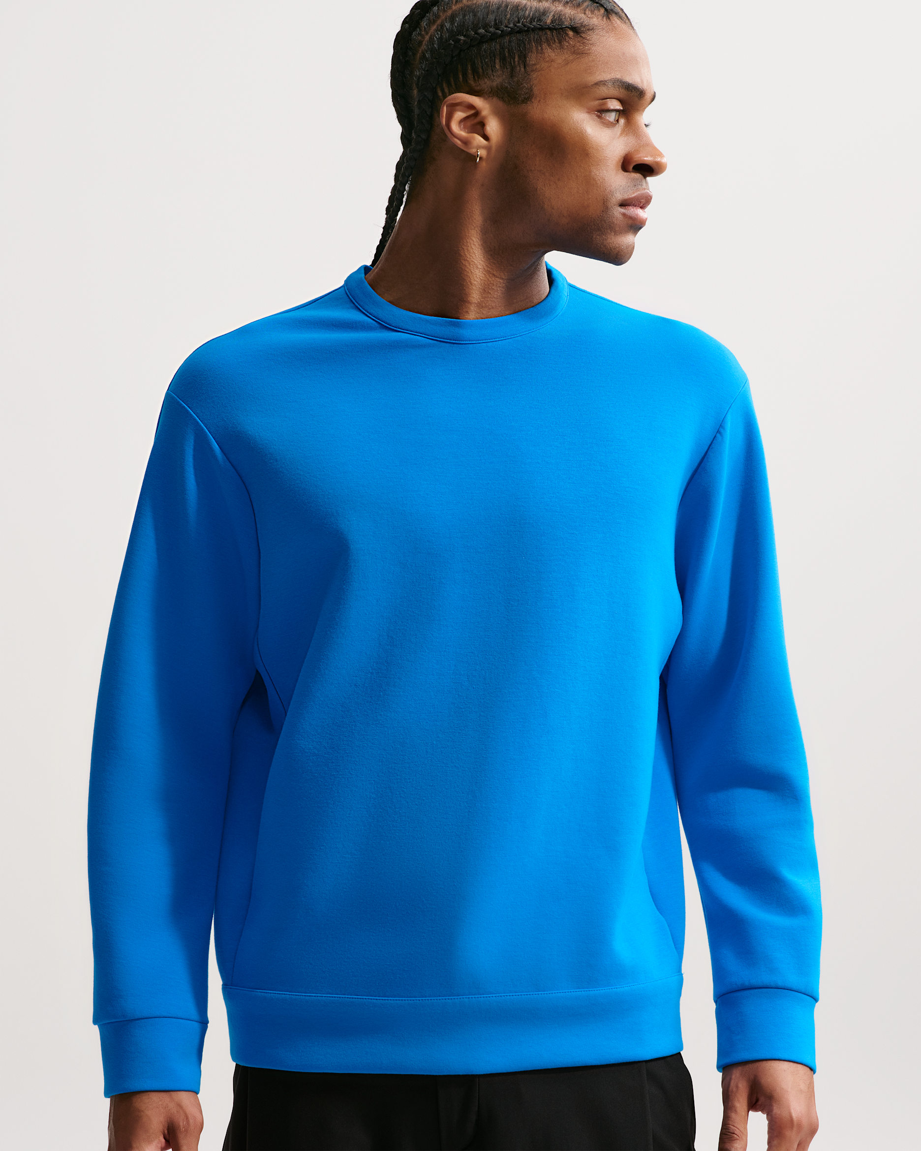 Nike 24.7 ImpossiblySoft Men's Dri-FIT Crew - Light Photo Blue/Black/Blue Spark