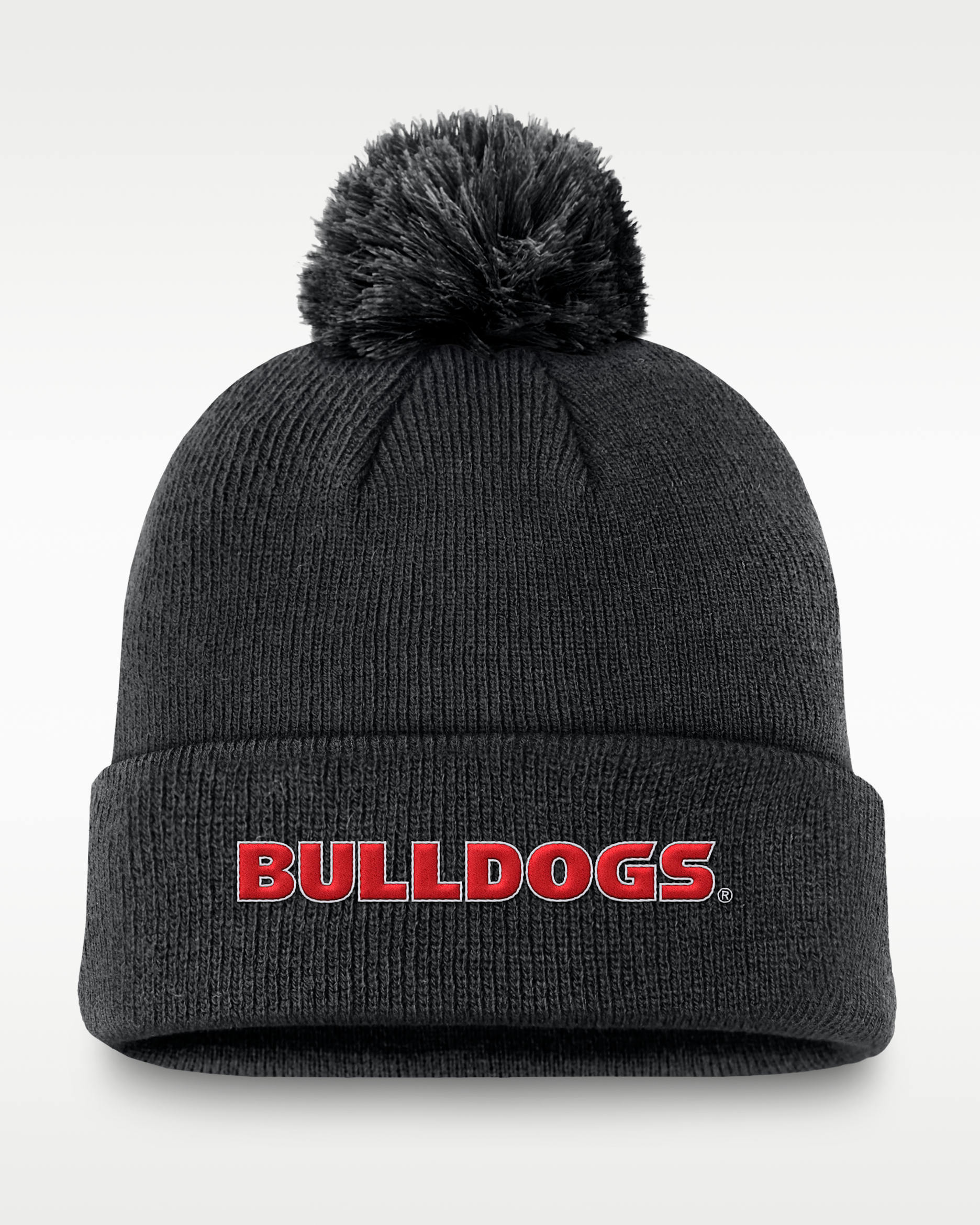 Gorro con dobladillo universitario Nike para hombre Georgia Peak - Negro