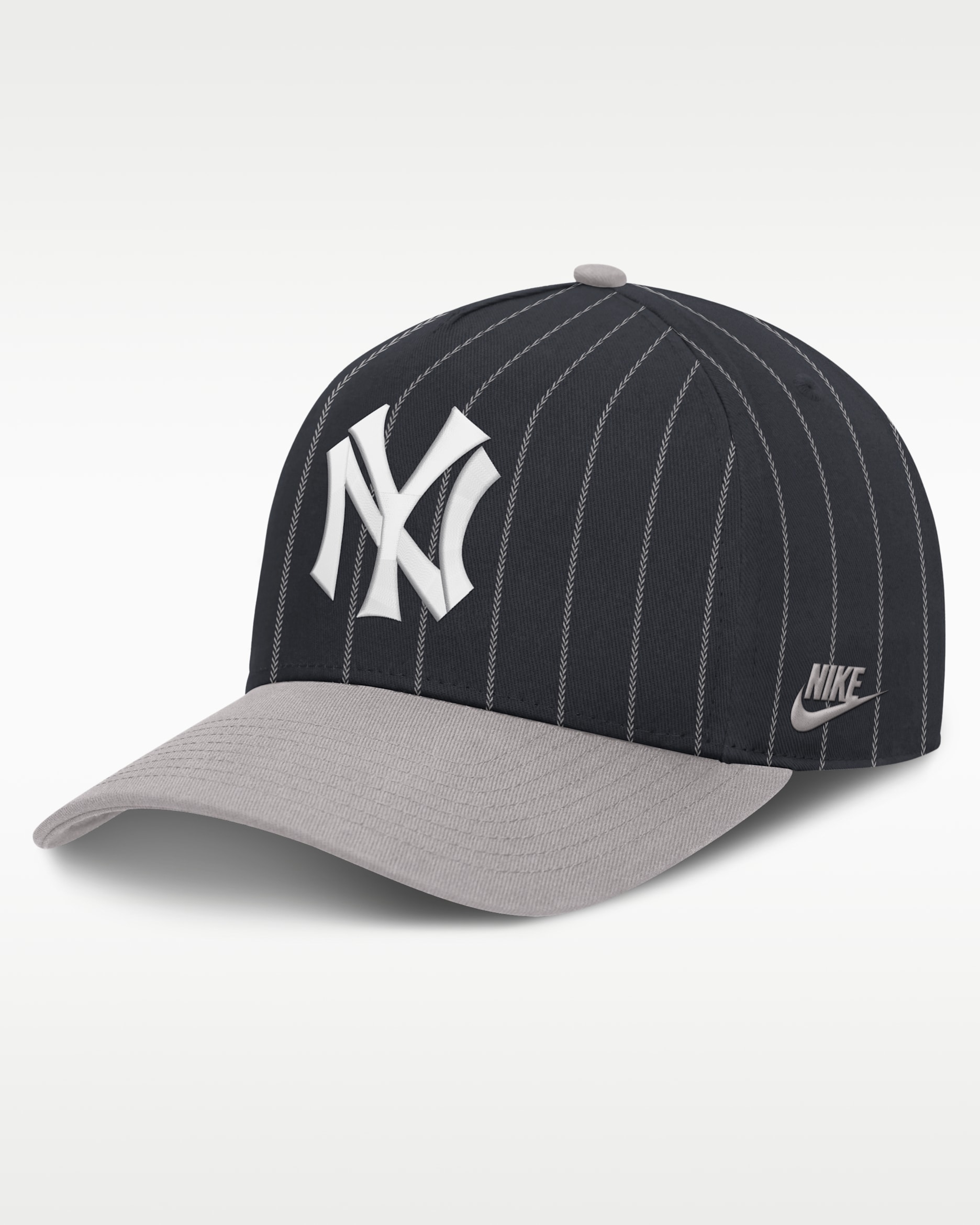 New York Yankees Cooperstown Rise Men's Nike MLB A-Frame Adjustable Hat - Dark Blue/Grey/Grey