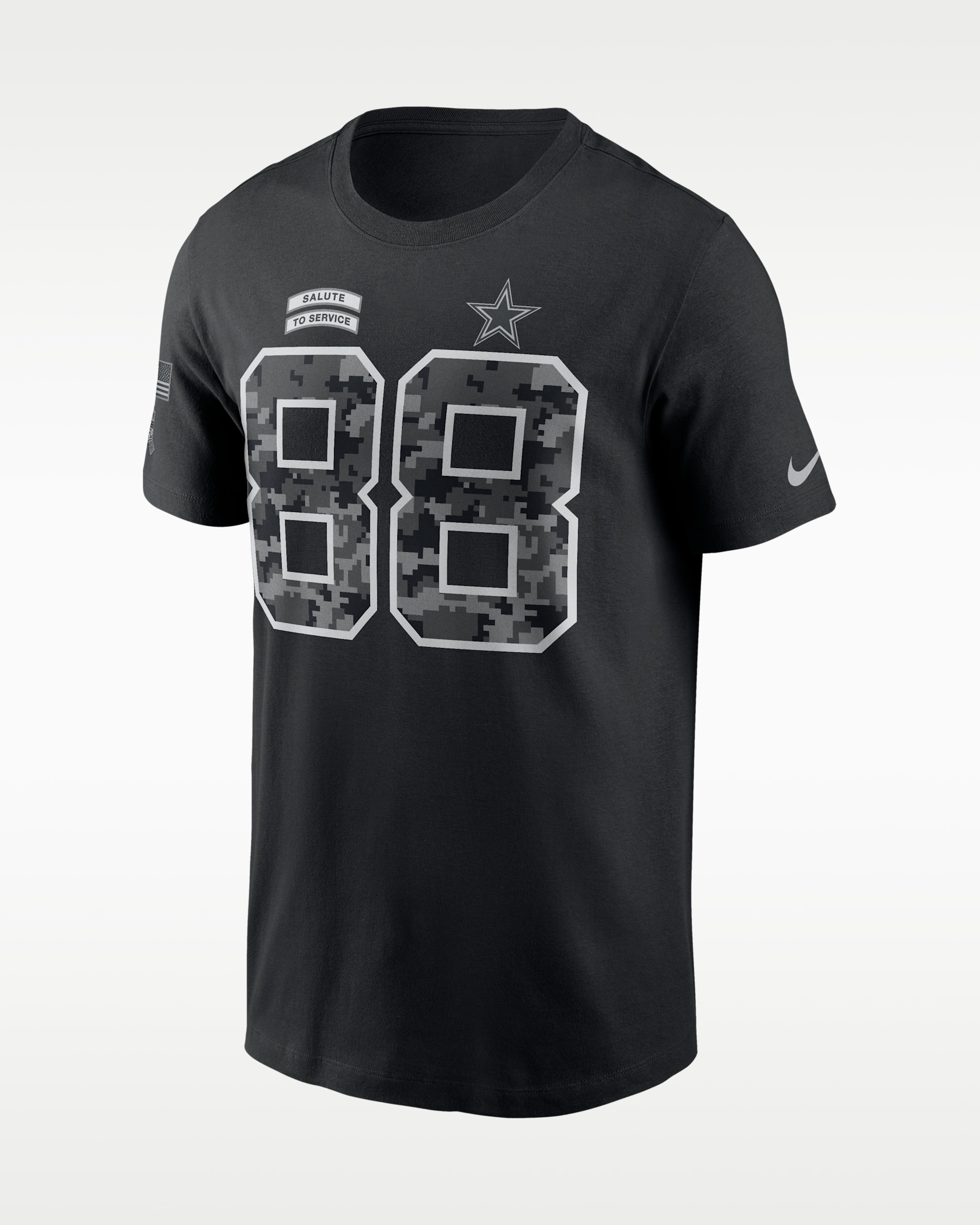 Playera Nike de la NFL para hombre CeeDee Lamb Dallas Cowboys Salute to Service - Negro