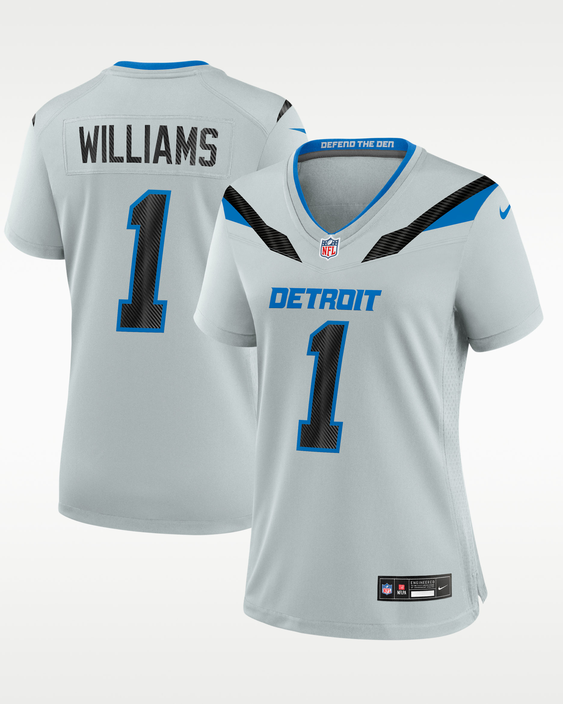 Jameson Williams Detroit Lions Rivalries Collection Women's Nike NFL Game Jersey - Silver