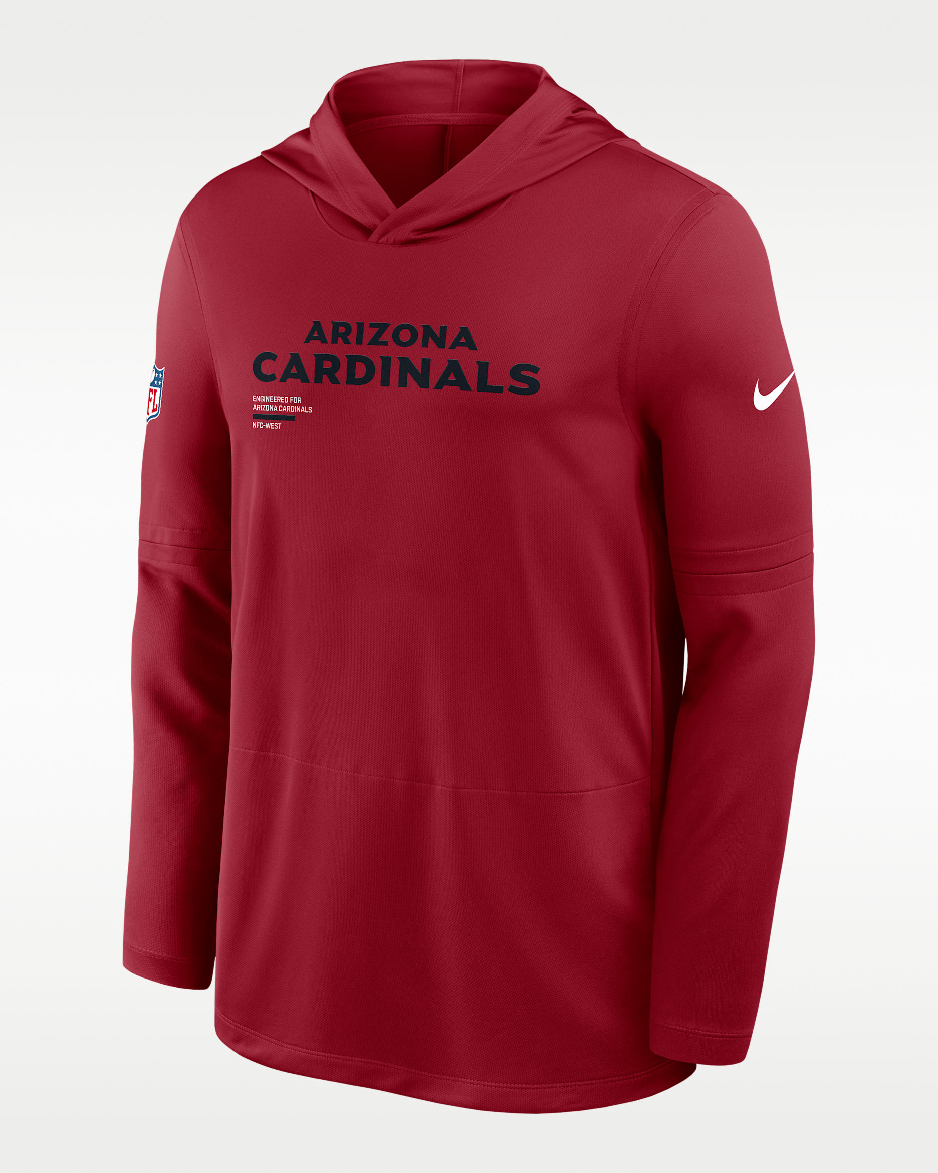 Playera de manga larga Nike Dri-FIT de la NFL con gorro para hombre Arizona Cardinals Pure Fury Sideline - Rojo