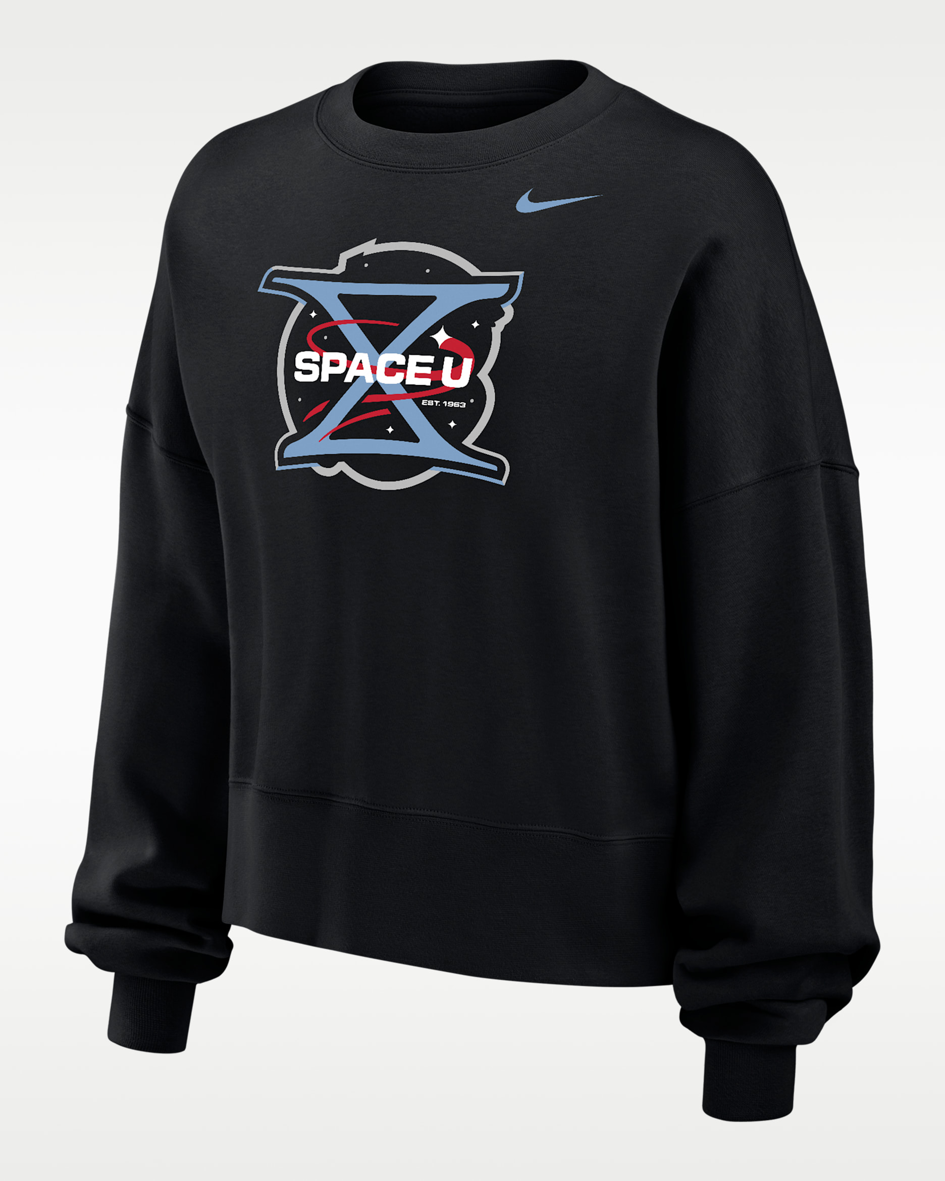 Sudadera de cuello redondo sin cierre universitaria Nike UCF Space Game para hombre - Negro