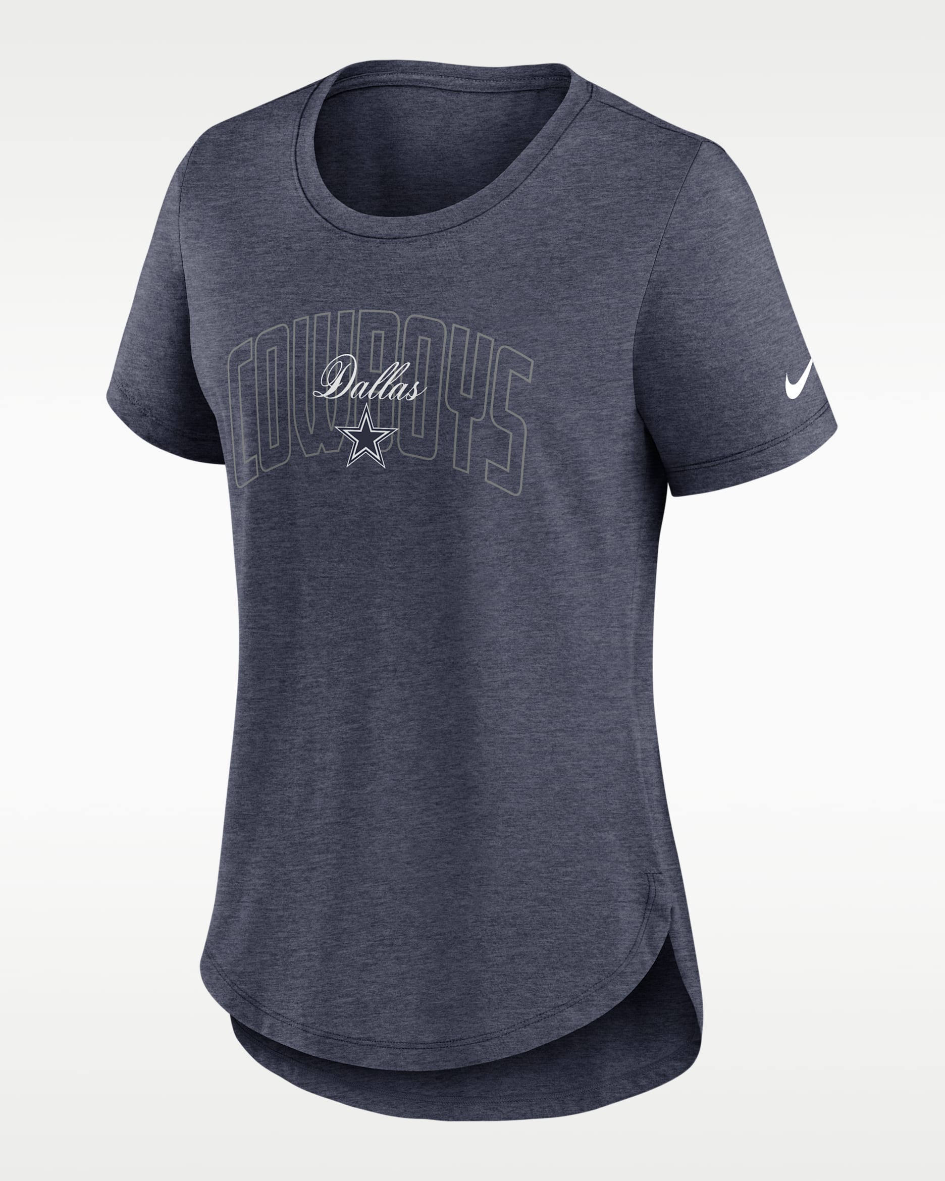 Dallas Cowboys Primetime Backfield Women's Nike NFL T-Shirt - Navy Heather