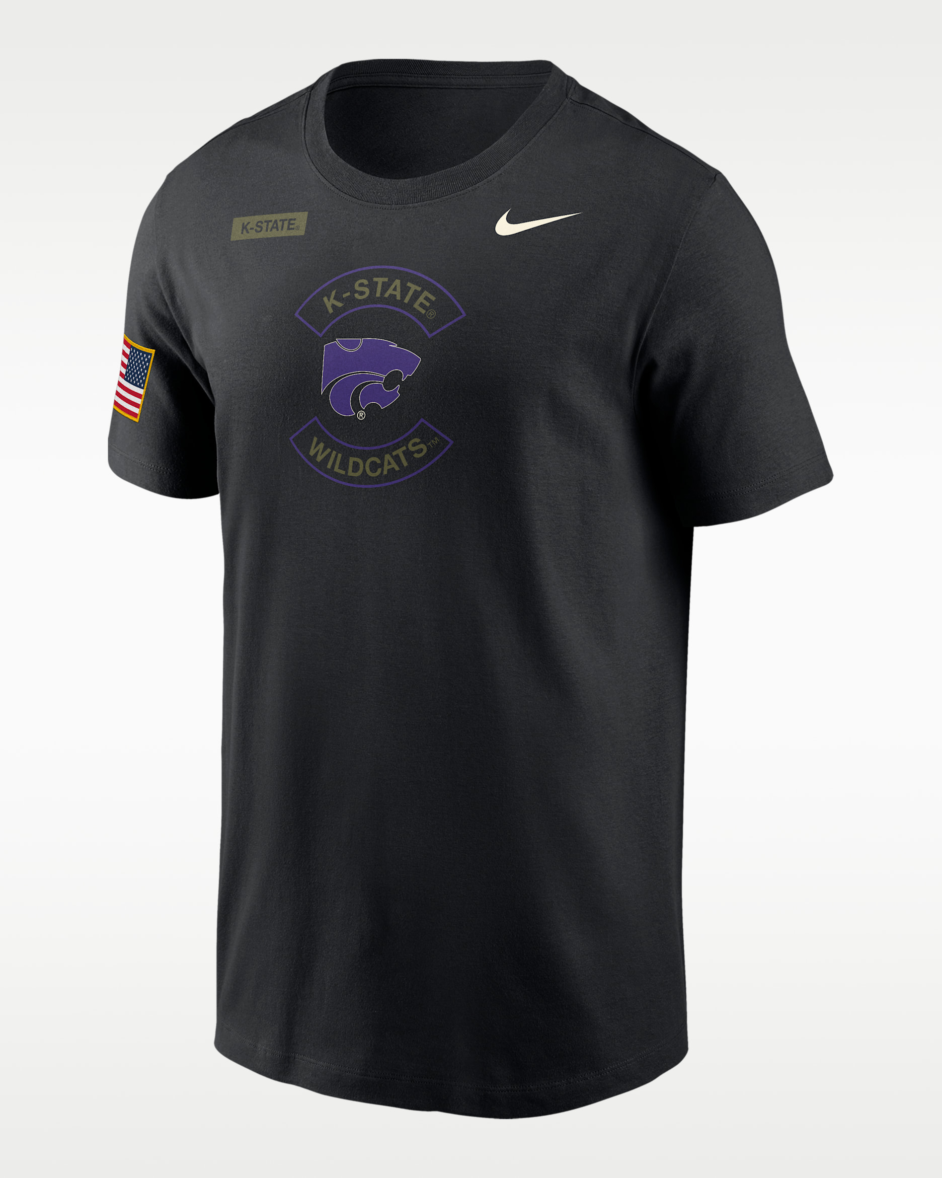 Kansas State Wildcats Team Issue Men's Nike Dri-FIT T-Shirt - Black