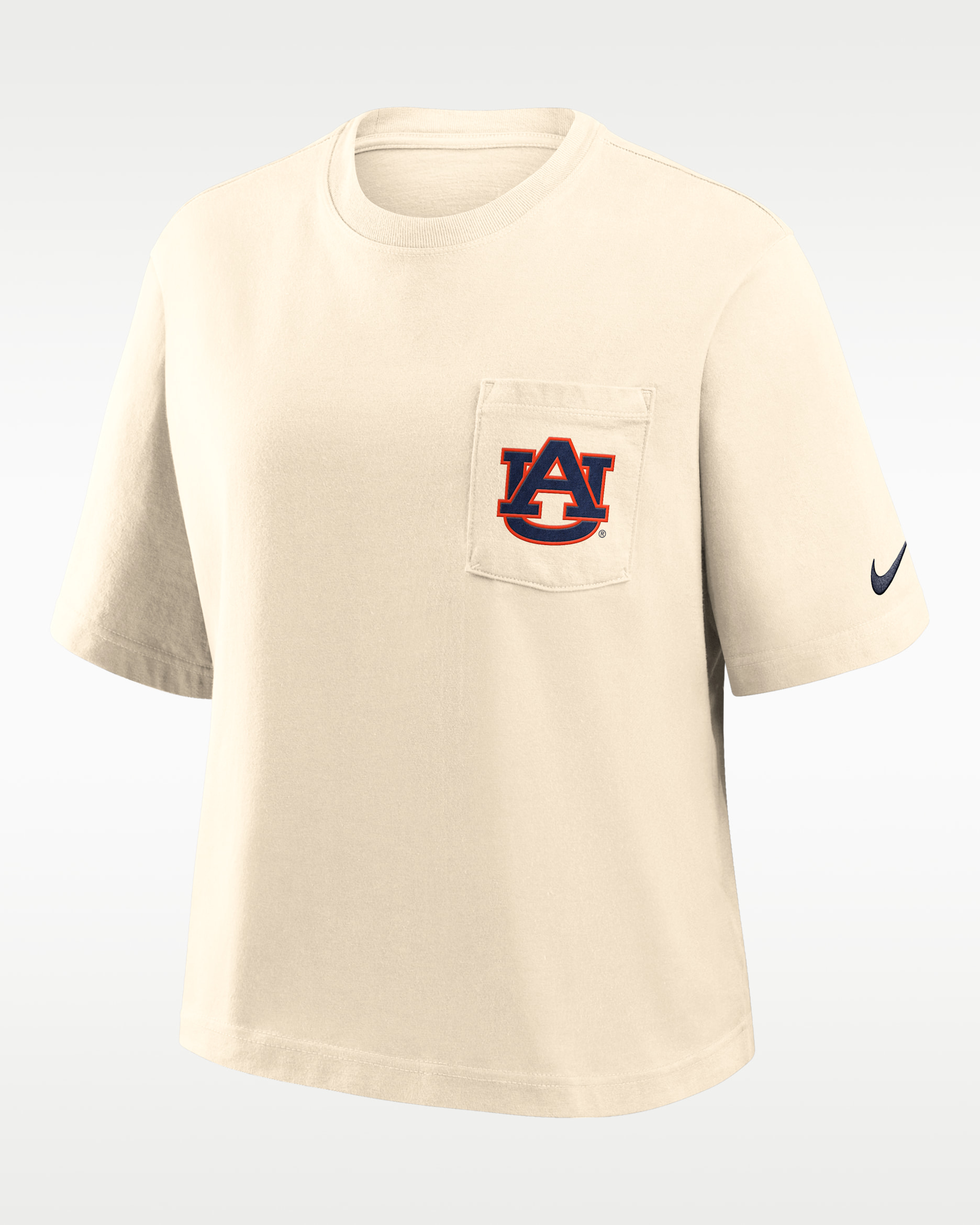 Auburn Pocket Boxy Women's Nike College T-Shirt - Natural