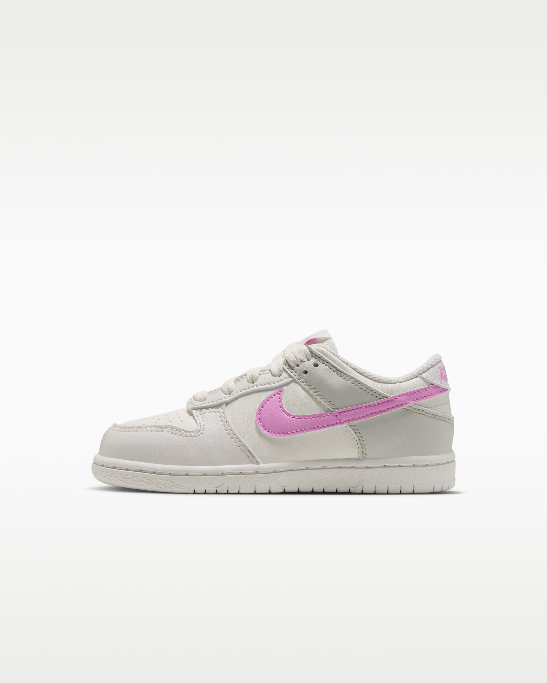 Nike Dunk Low Little Kids' Shoes - Sail/Phantom/Light Bone/Pink Rise
