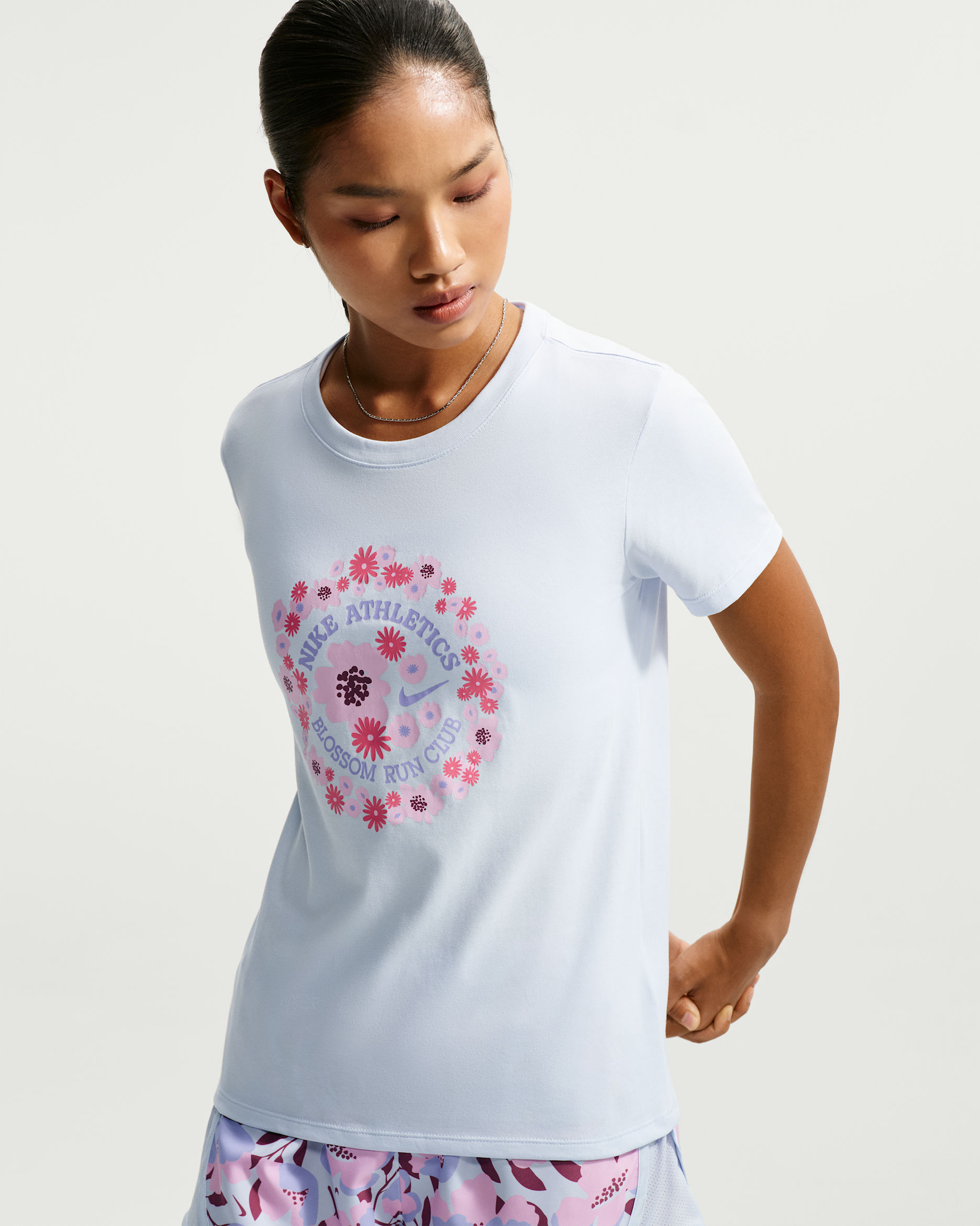 Nike Women's Dri-FIT Running T-Shirt - Football Grey