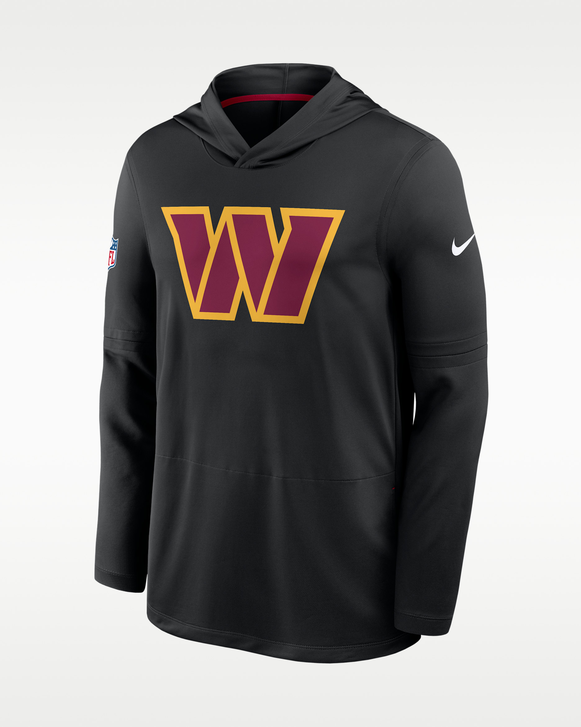 Washington Commanders Alt Men's Nike Dri-FIT NFL Long-Sleeve Hooded Top - Black