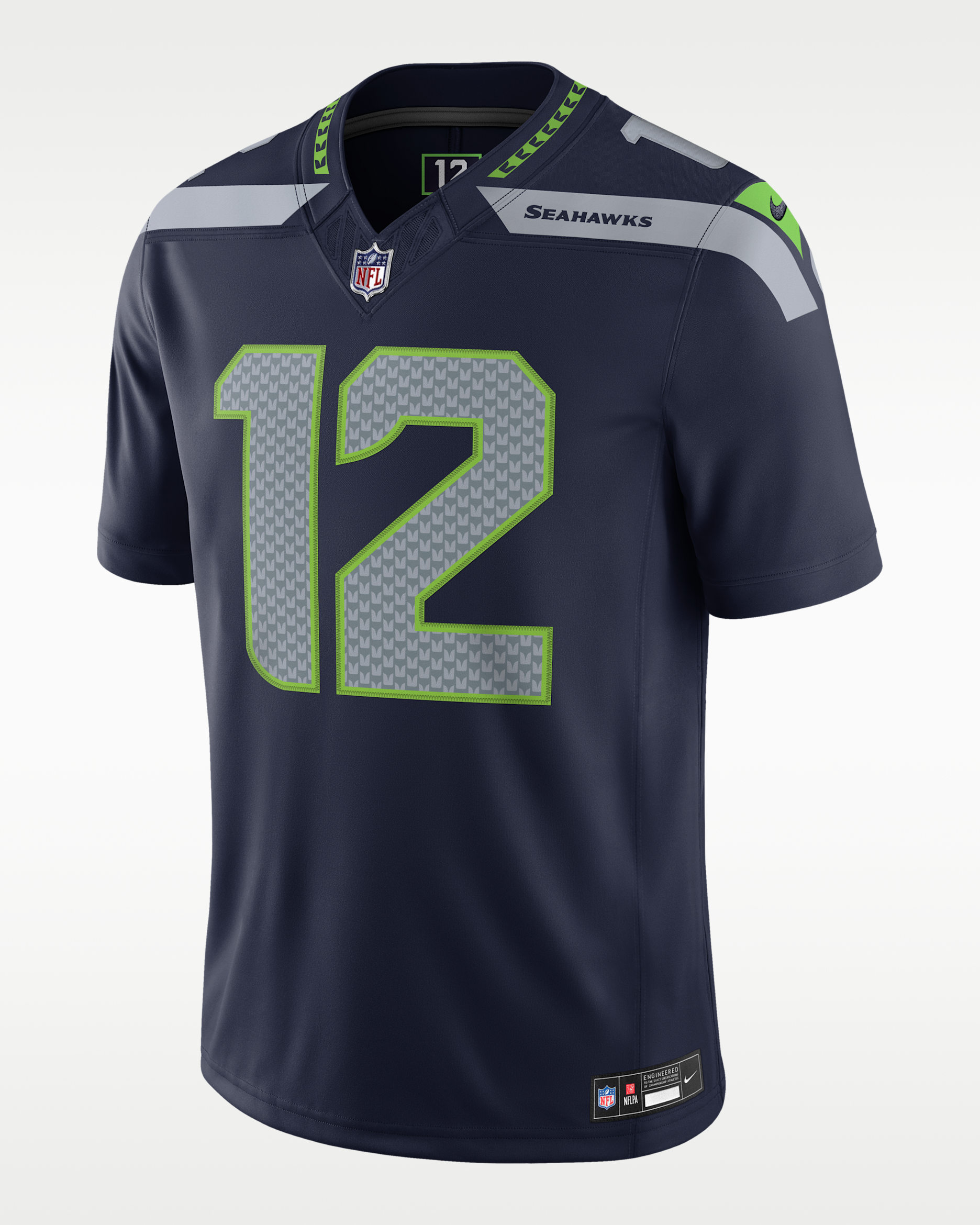 12s Seattle Seahawks Men's Nike Dri-FIT NFL Stitched Limited Jersey - Navy