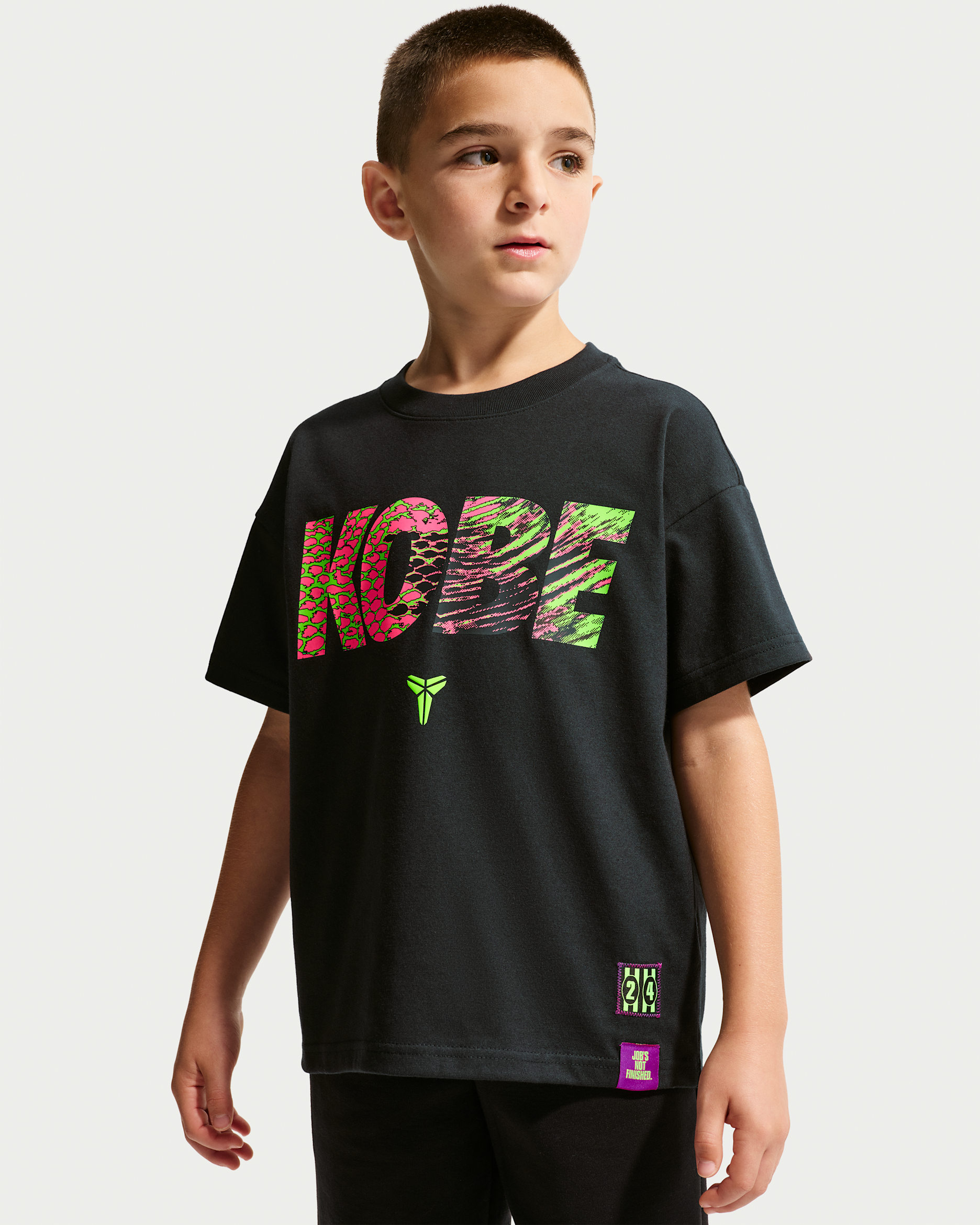 T-shirt de basket Dri-FIT Kobe Mambacurial pour pré-ado - Noir