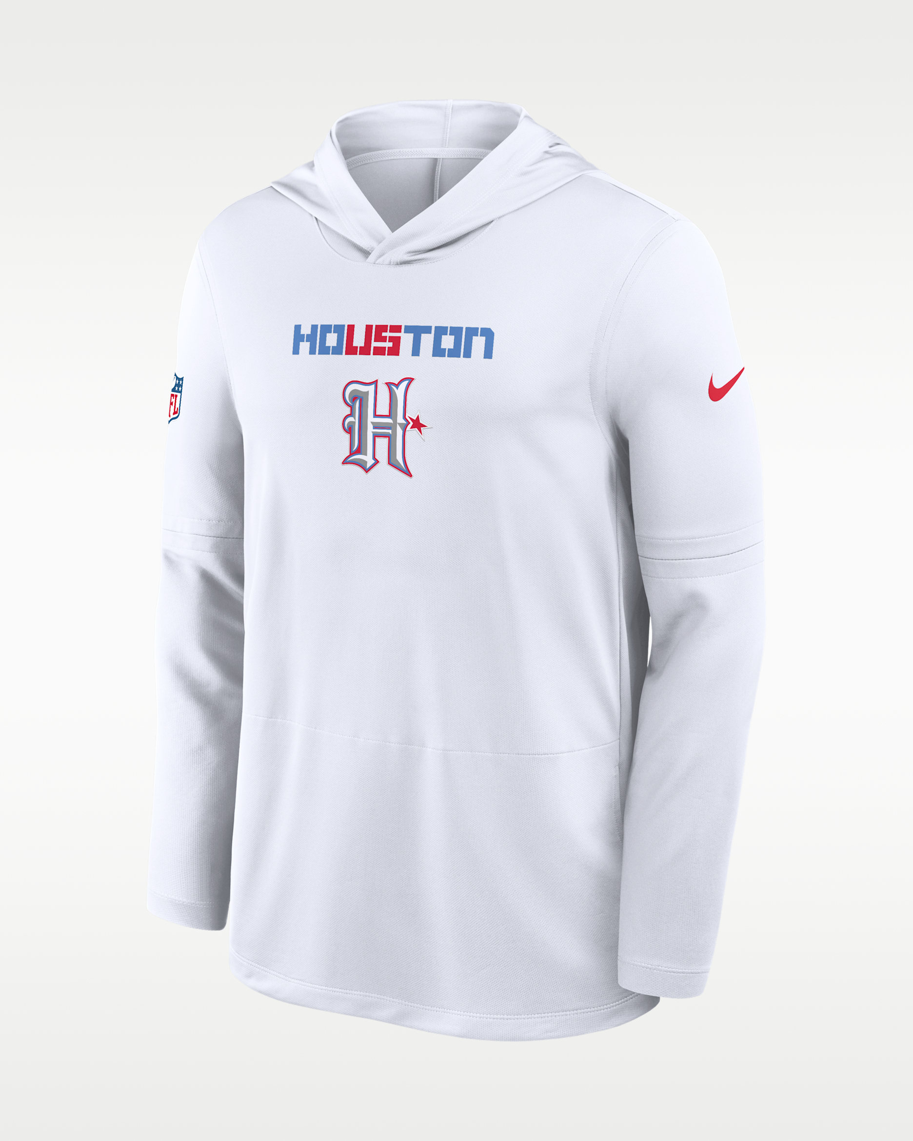Houston Texans Rivalries Collection Sideline Men's Nike Dri-FIT NFL Long-Sleeve Hooded Top - White