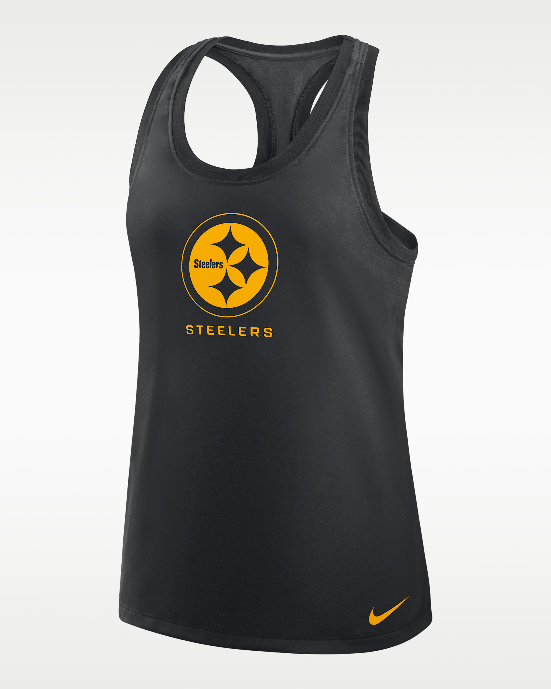 Pittsburgh Steelers Hurry Up Women's Nike Dri-FIT NFL Racerback Tank Top - Black