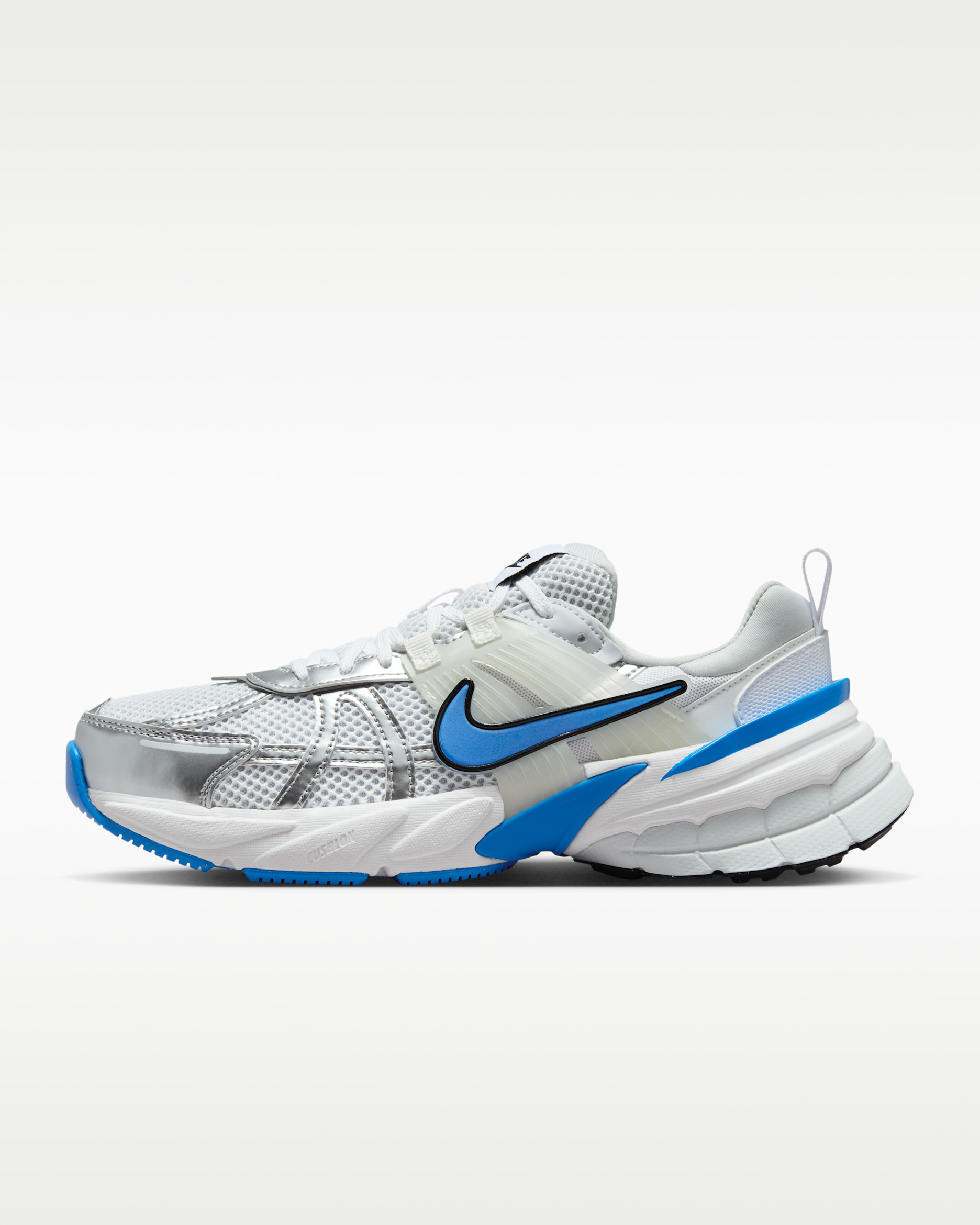Nike V2K Run Women's Shoes with Reflective Accents - White/Pure Platinum/Summit White/Light Photo Blue