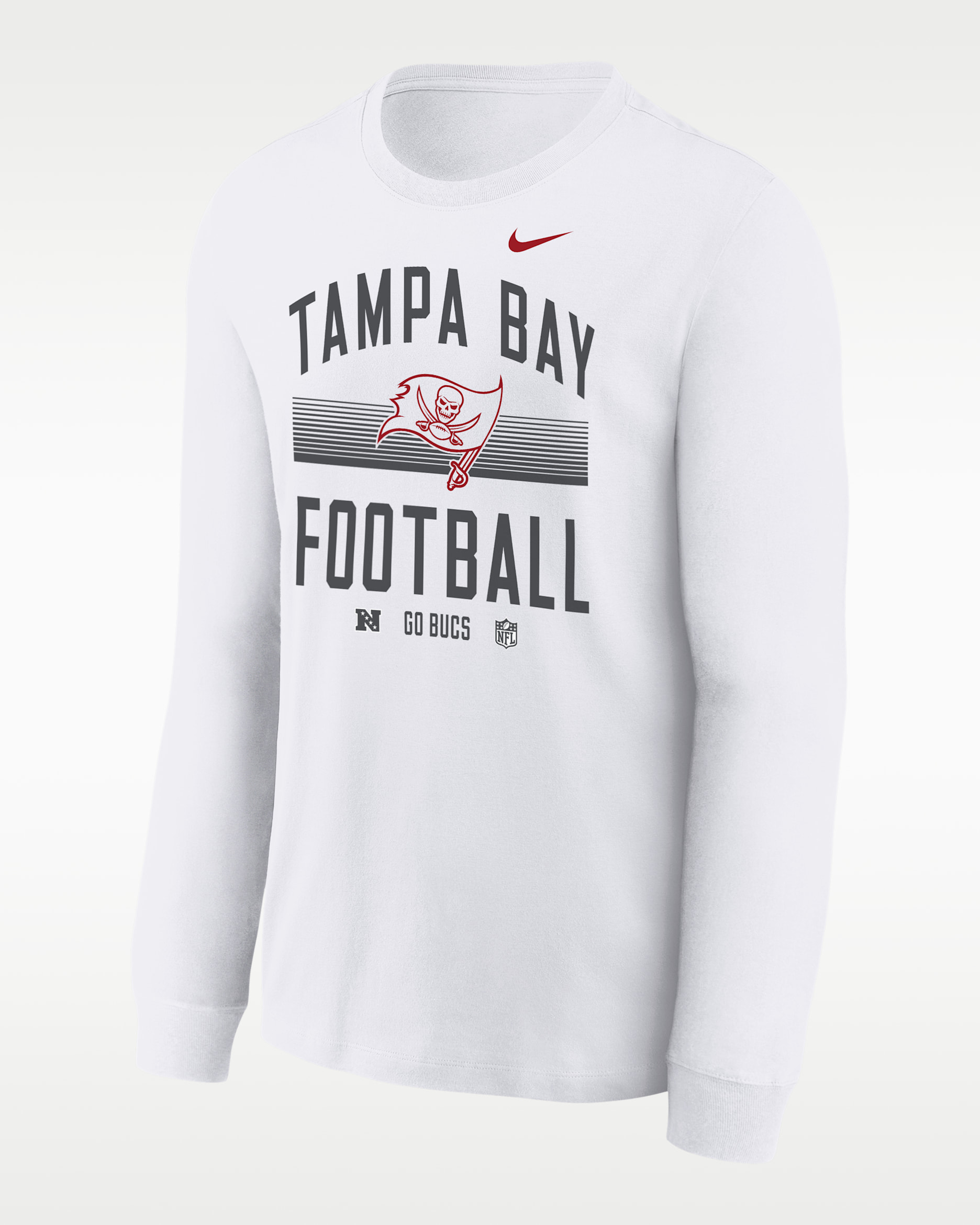 Tampa Bay Buccaneers Hometown Big Kids' Nike NFL Long-Sleeve T-Shirt - White