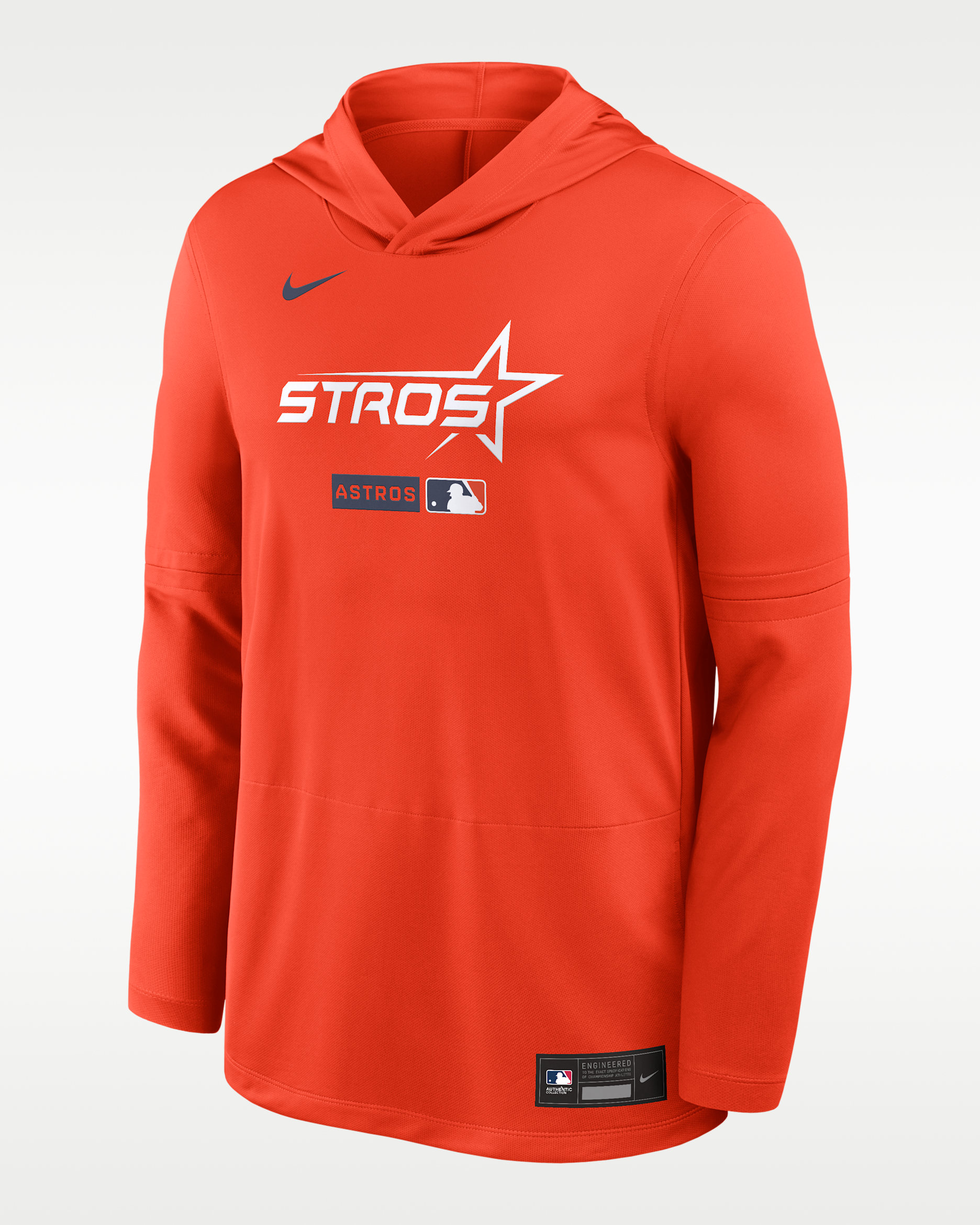 Houston Astros City Connect Men's Nike Dri-FIT MLB Long-Sleeve Hooded Top - Orange
