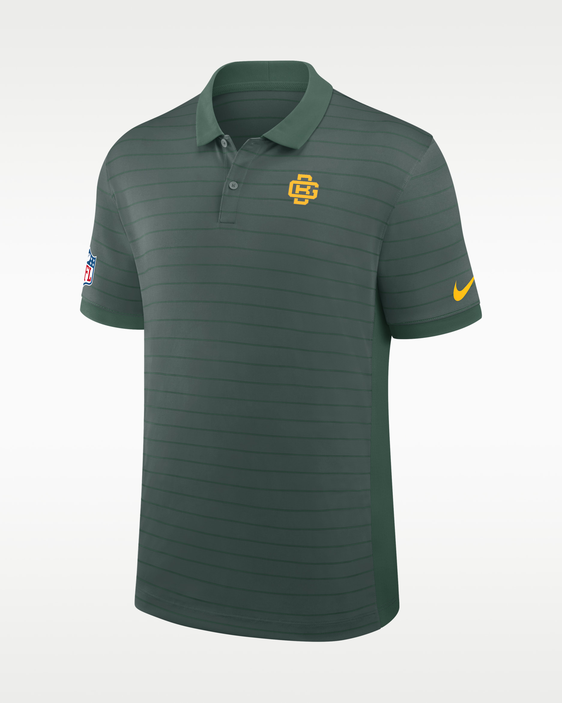Green Bay Packers Rivalries Collection Sideline Victory Striped Men's Nike Dri-FIT NFL Polo - Green