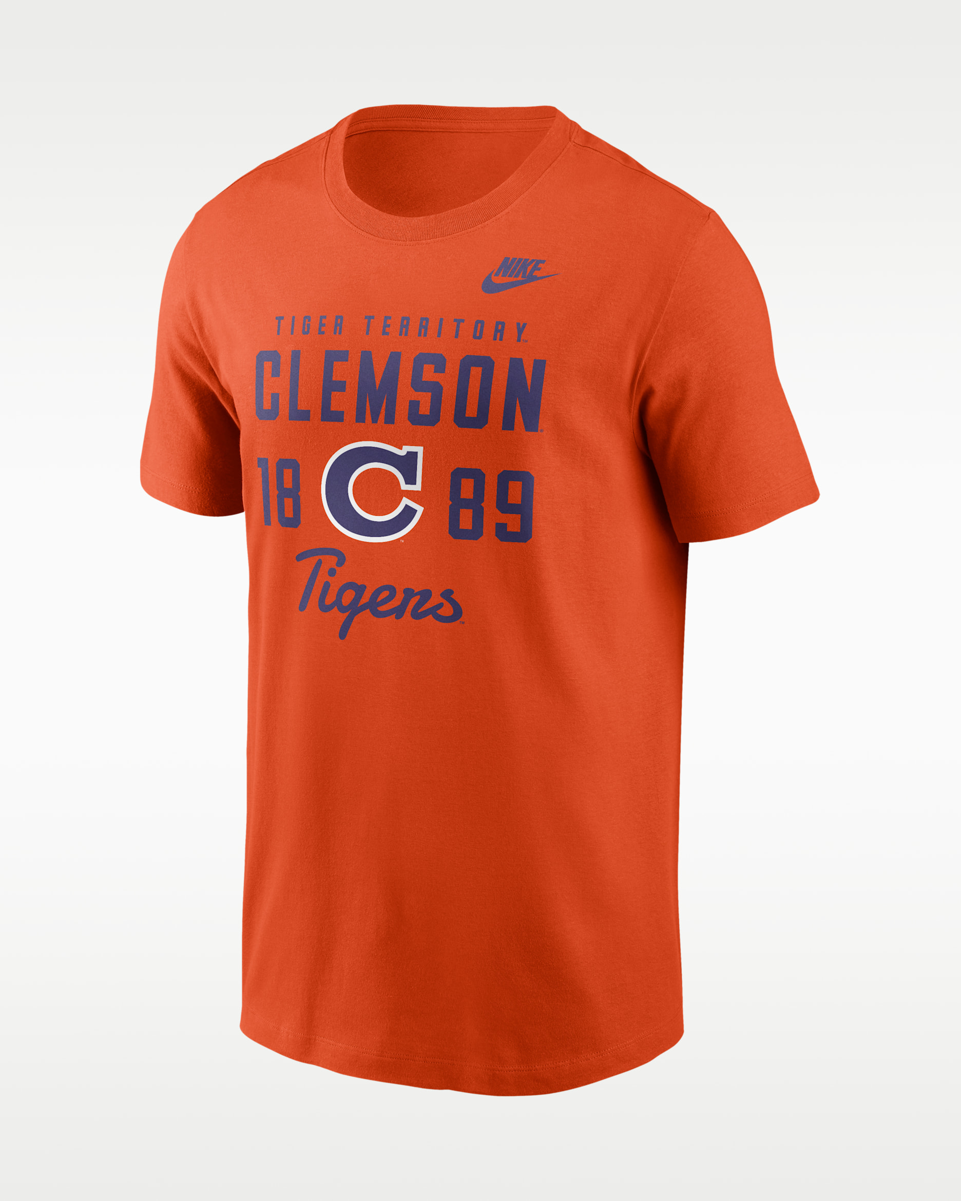 Clemson Legacy Stacked Est Men's Nike College T-Shirt - Orange