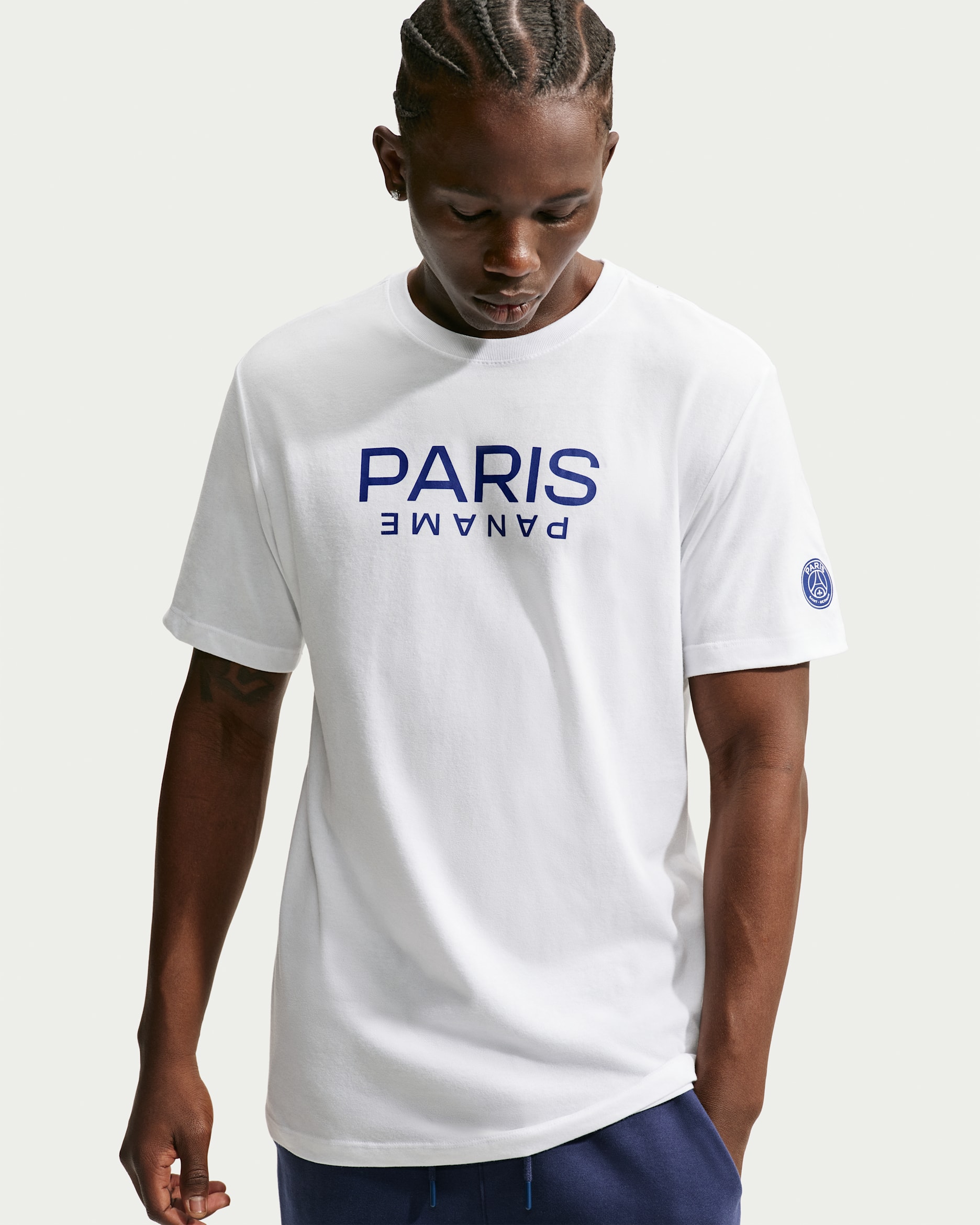Paris Saint-Germain Nike Fußball-T-Shirt (Herren) - Weiß/Old Royal