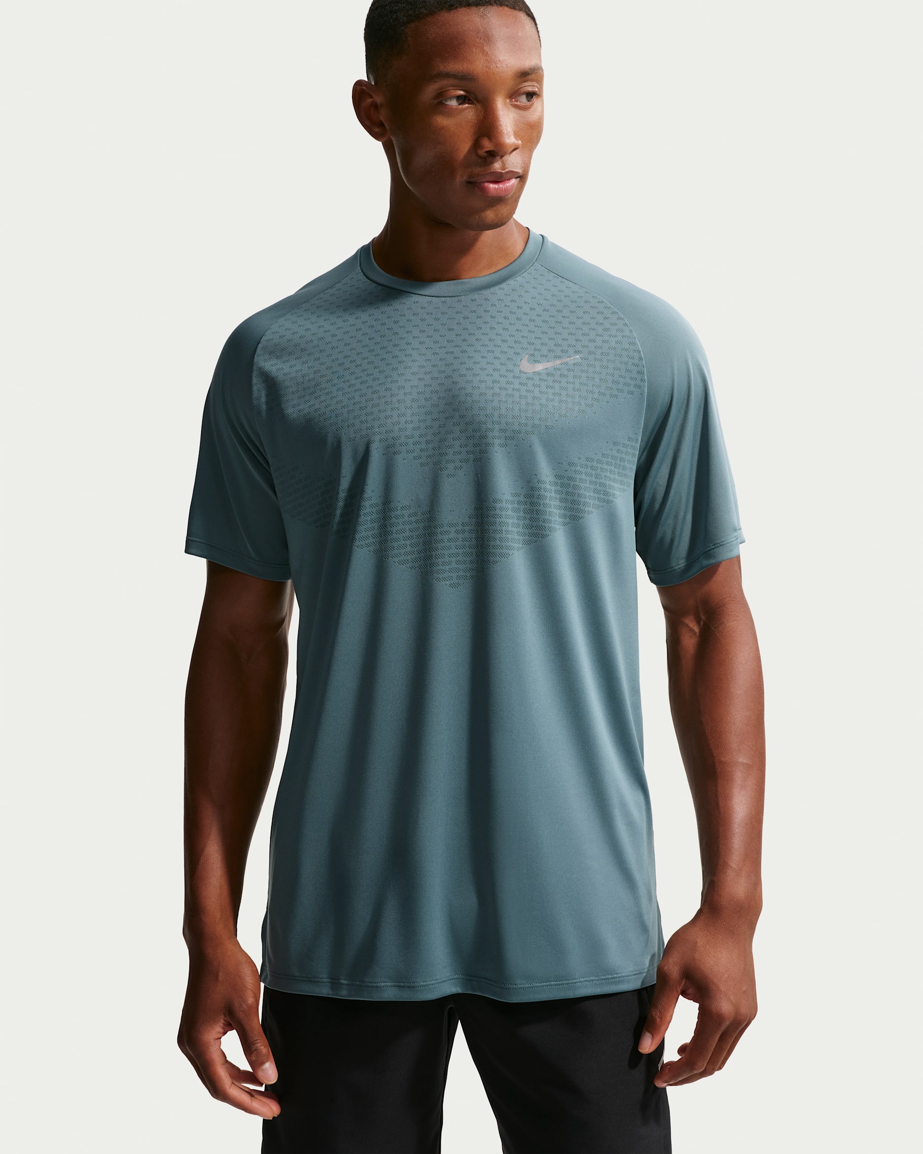 Maglia da running a manica corta Dri-FIT ADV Nike Stride – Uomo - Mineral Slate
