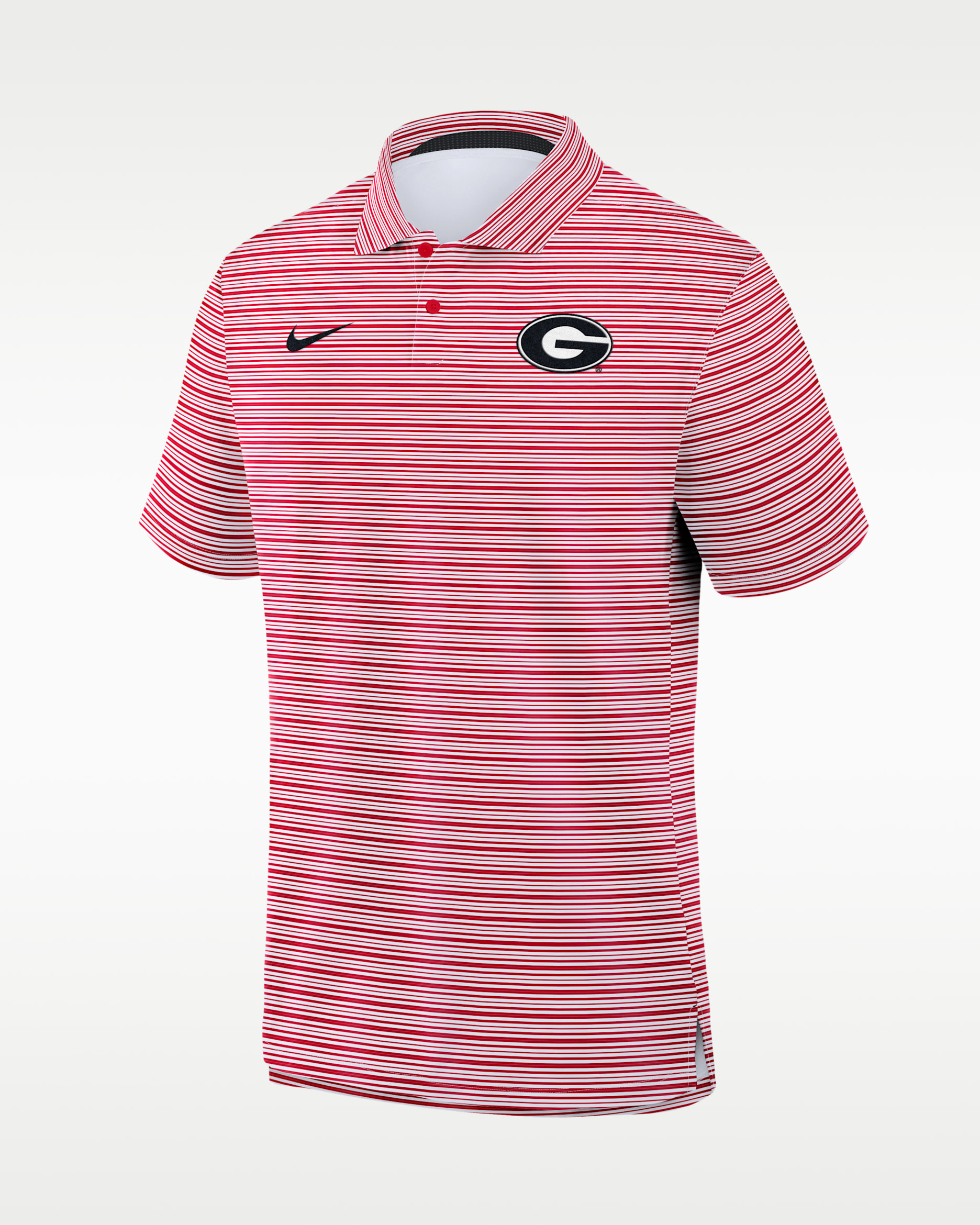 Polo universitaria Nike Dri-FIT para hombre Georgia Primetime - Rojo/Blanco