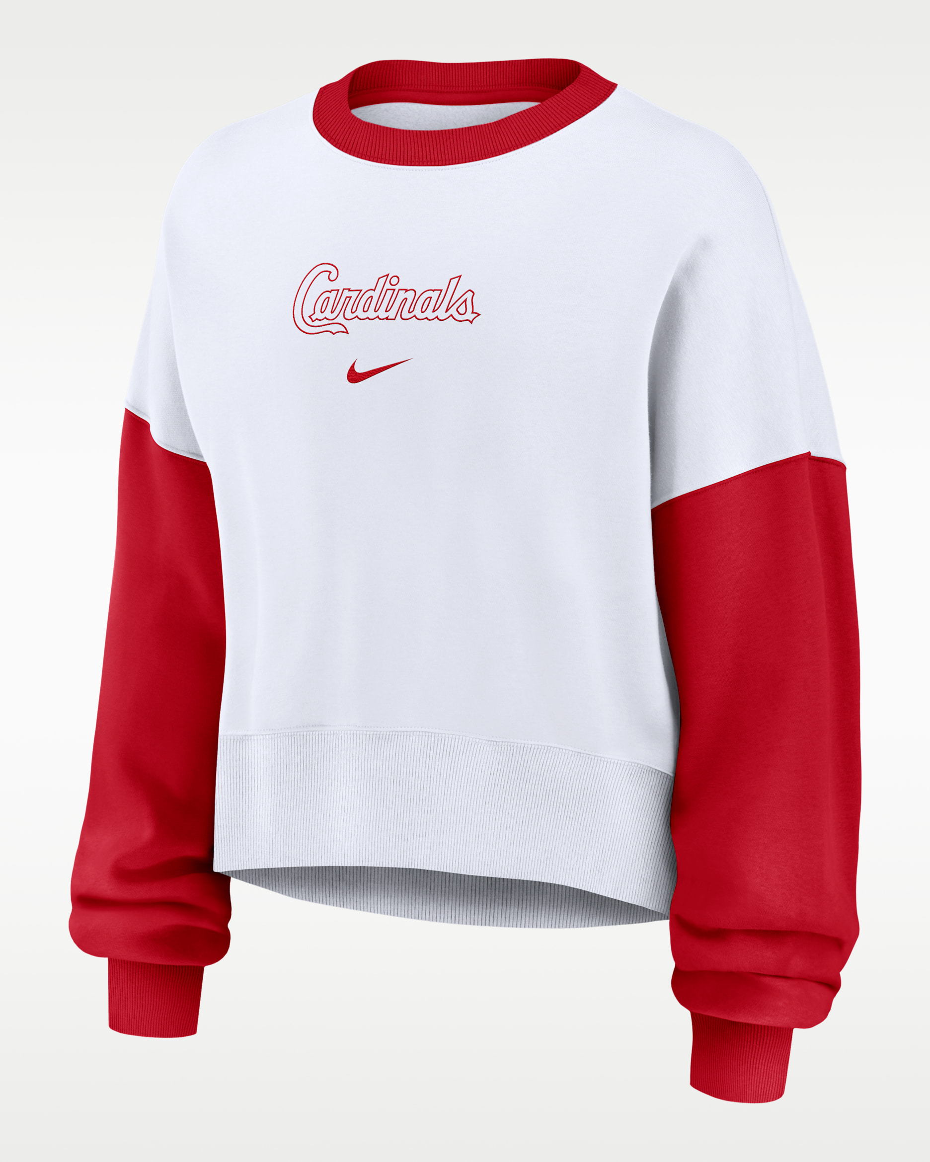 St. Louis Cardinals Primary Women's Nike MLB Pullover Crew - White