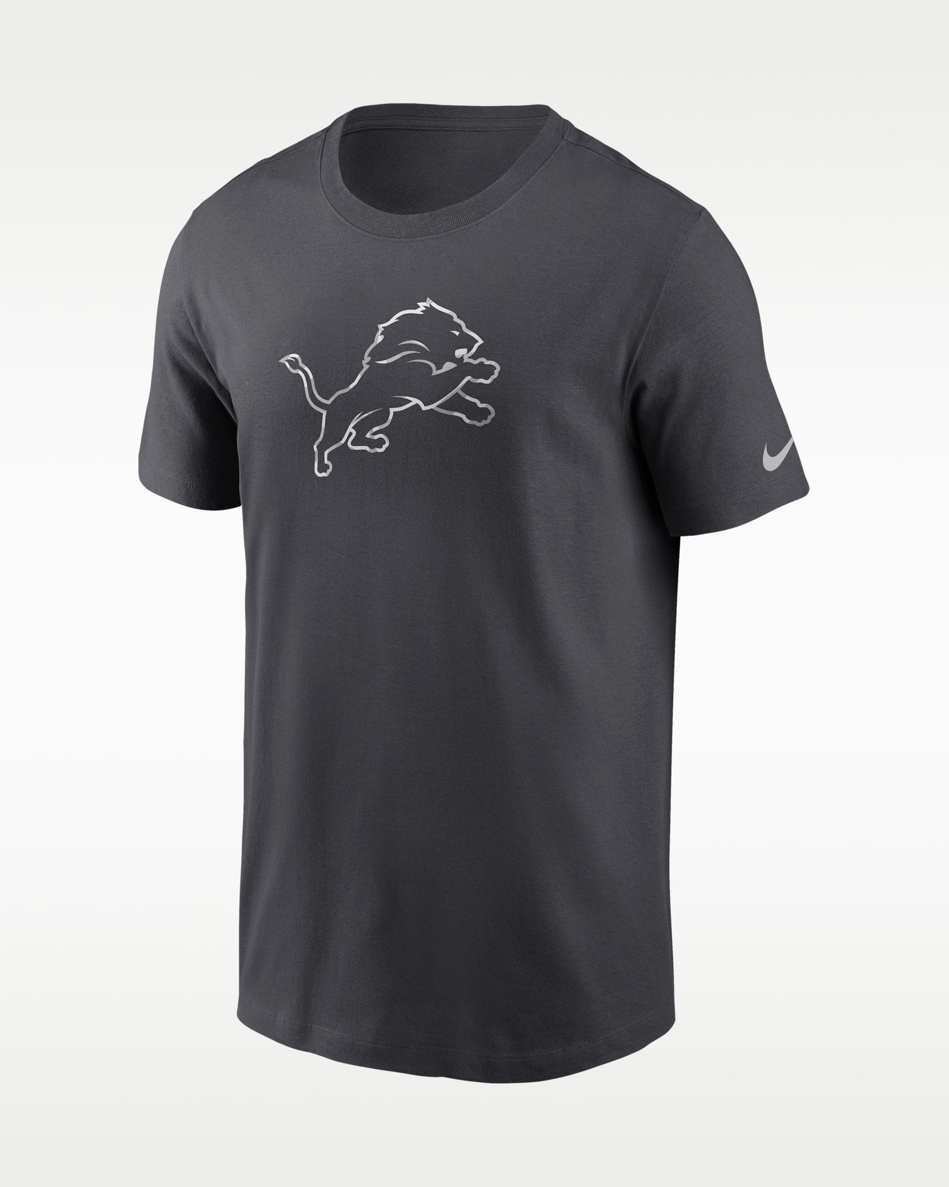 Detroit Lions Fractal Logo Men's Nike NFL T-Shirt - Anthracite